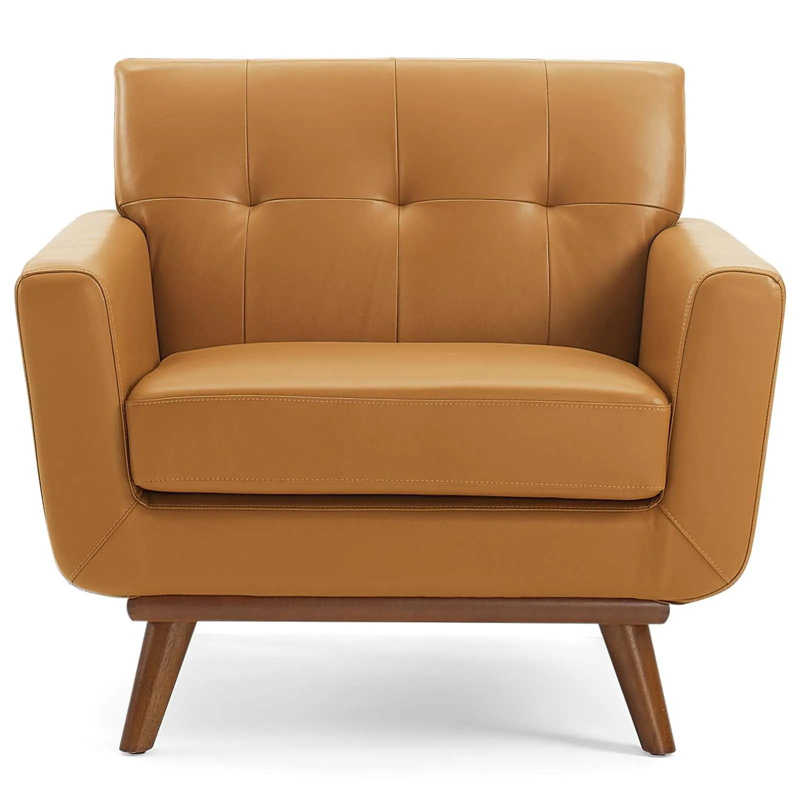 Engage Top-Grain Leather Living Room Lounge Accent Armchair by Modway