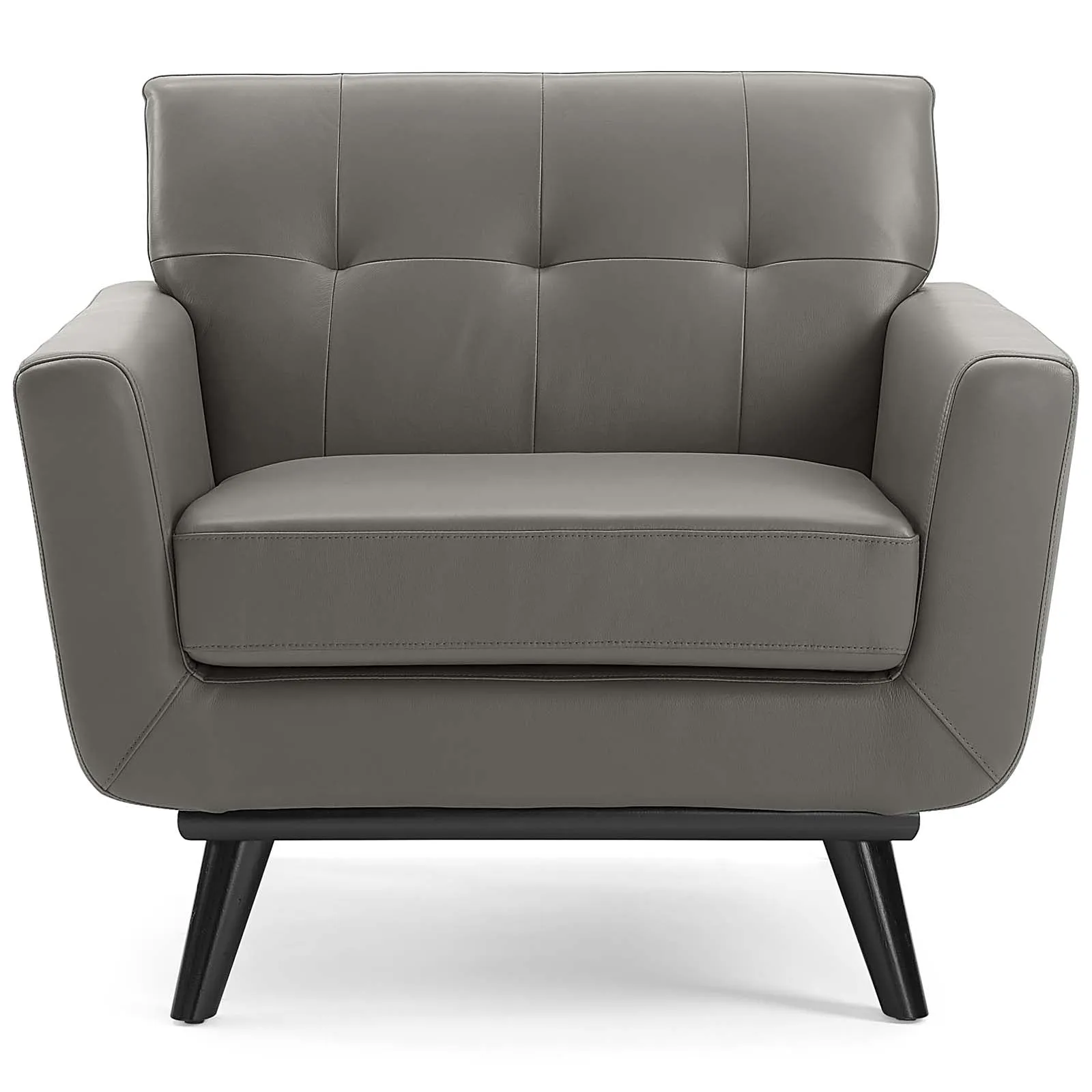 Engage Top-Grain Leather Living Room Lounge Accent Armchair by Modway
