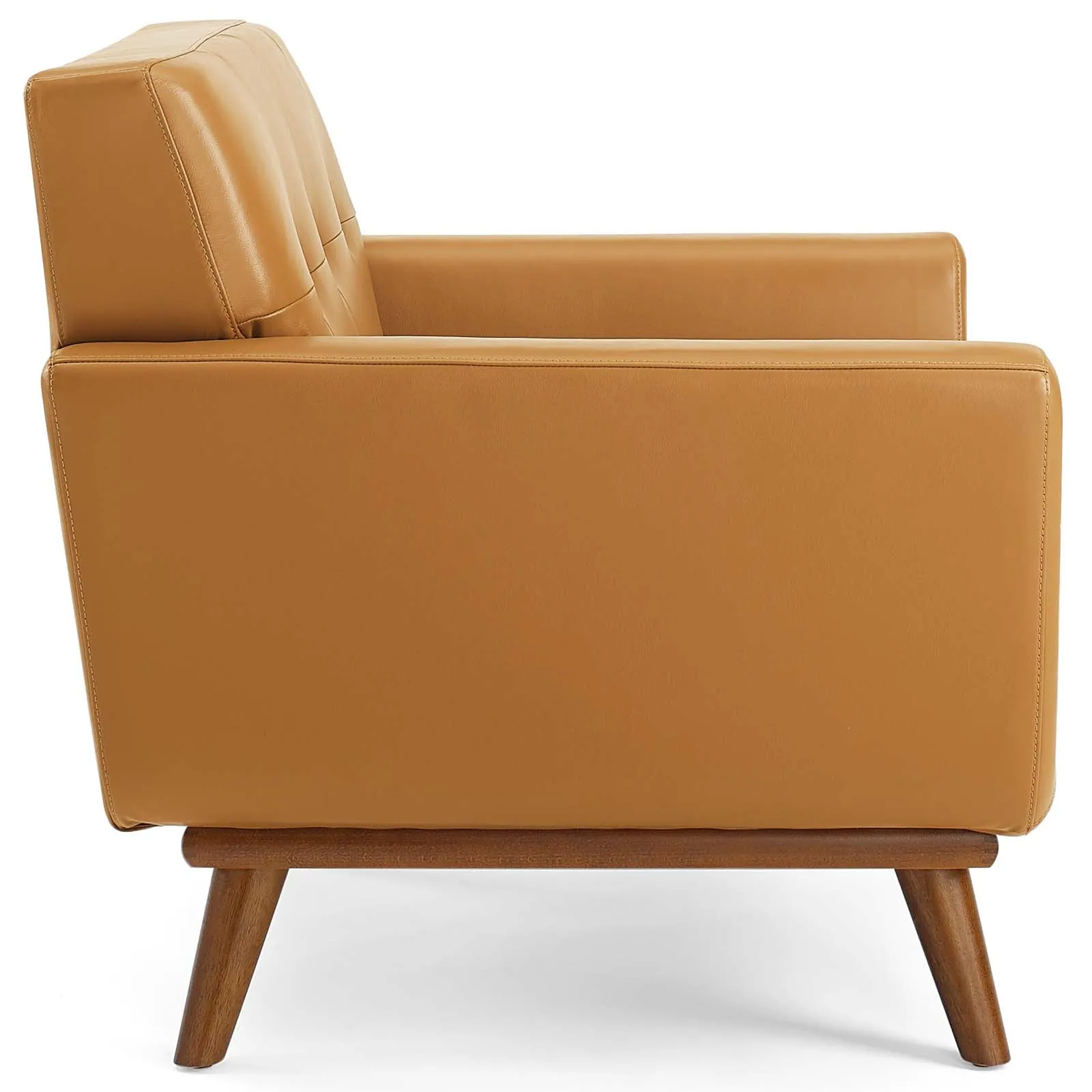 Engage Top-Grain Leather Living Room Lounge Accent Armchair by Modway