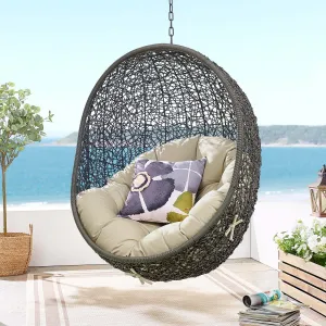 Hide Sunbrella® Fabric Swing Outdoor Patio Lounge Chair Without Stand by Modway