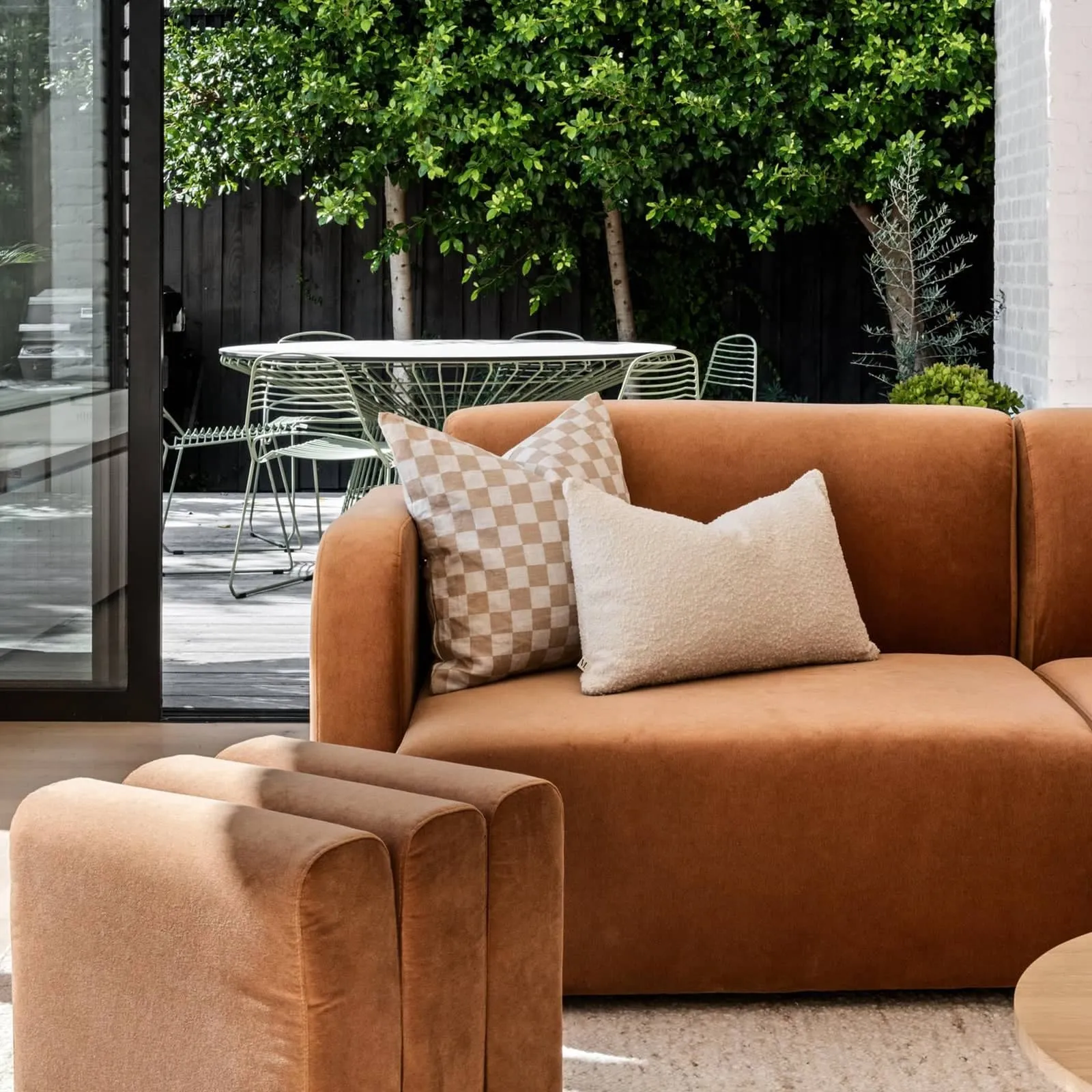 Jam 3 Seater RHF Chaise Sofa - Opal Ochre