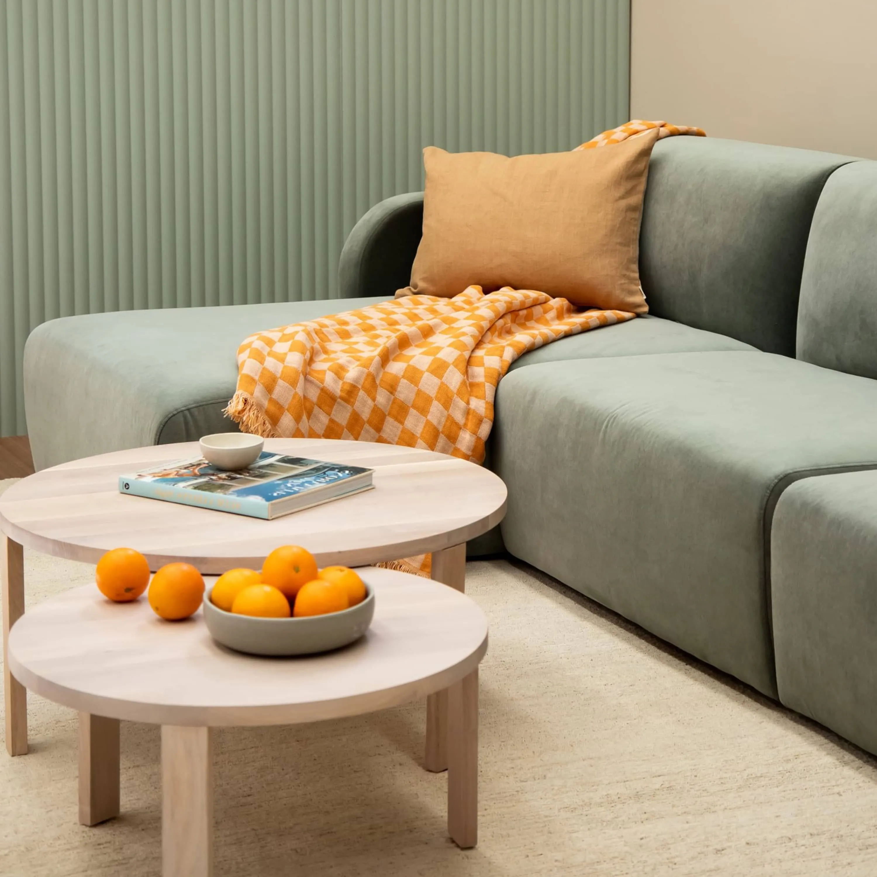Jam 4 Seater LHF Chaise Sofa - Opal Ocean