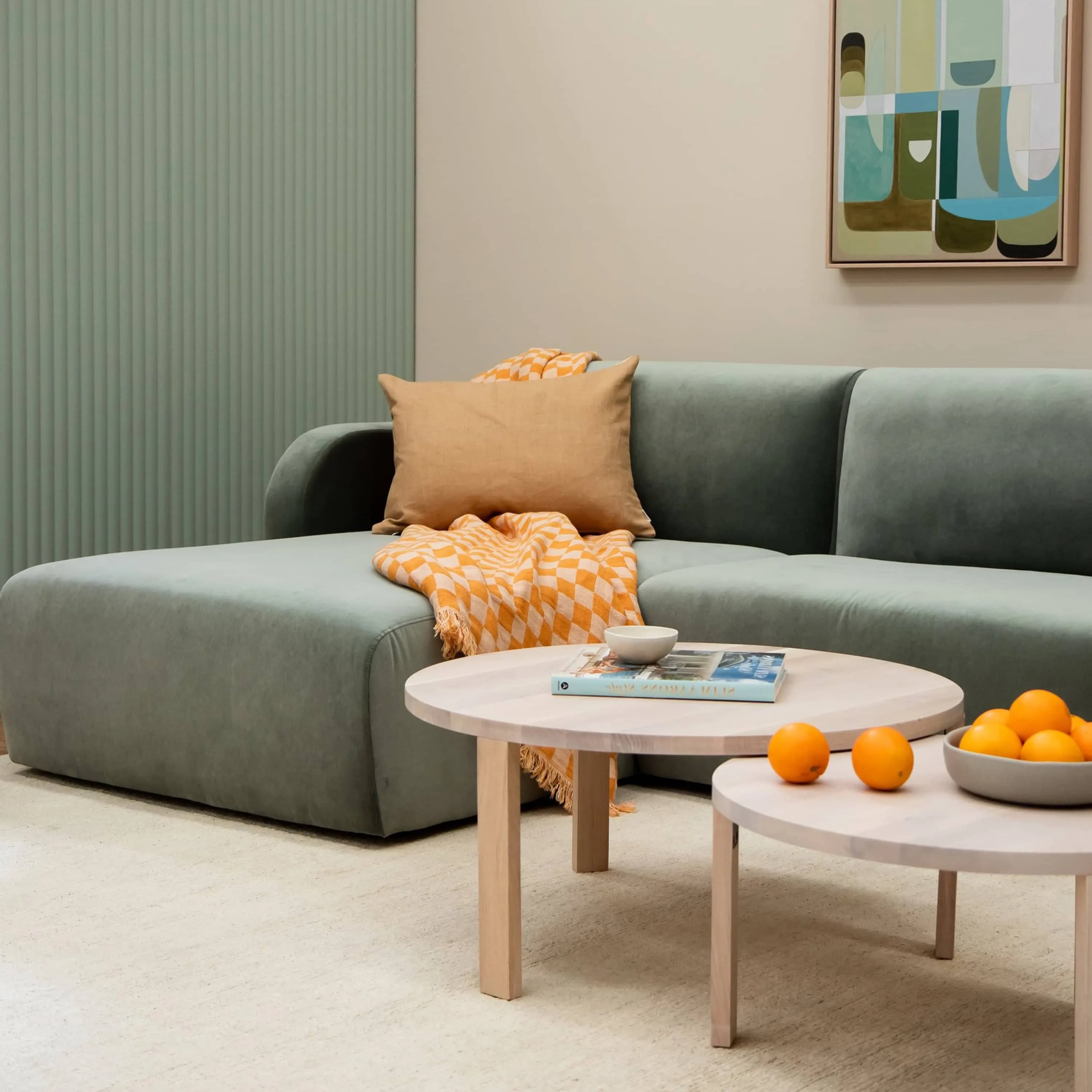Jam 4 Seater LHF Chaise Sofa - Opal Ocean