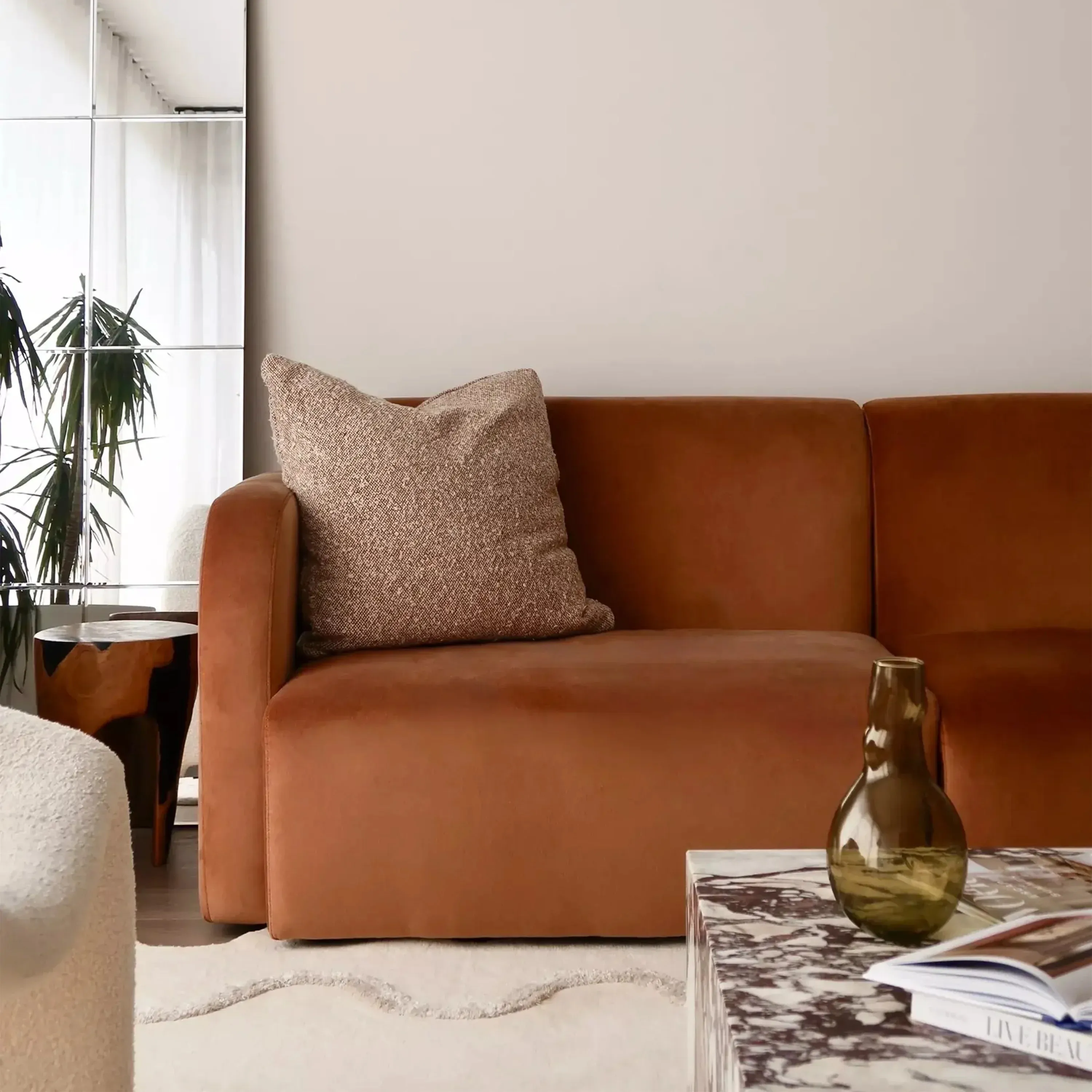 Jam 4.5 Seater RHF Chaise Sofa - Opal Ochre
