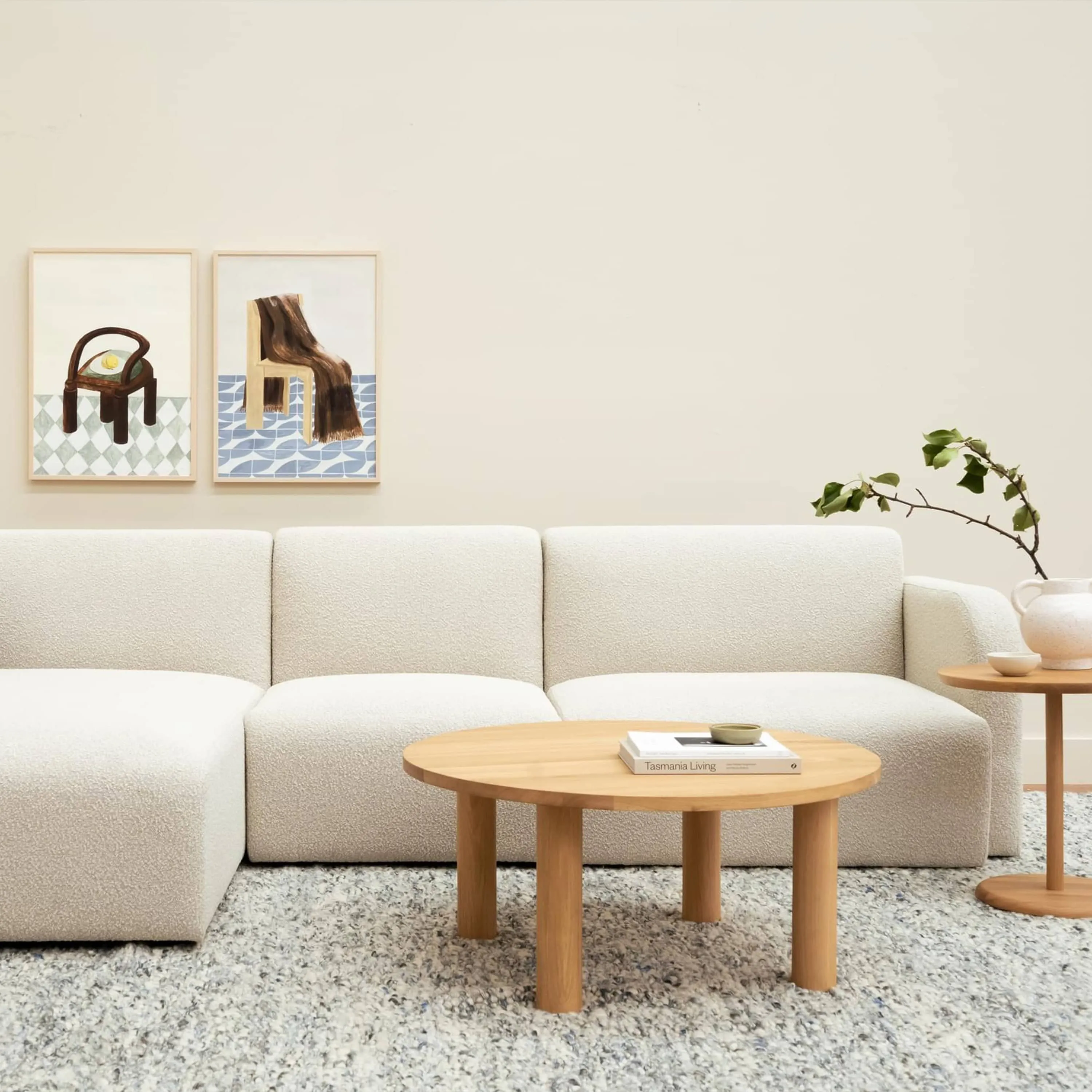 Jam Left Chaise Module - Copenhagen Biscuit