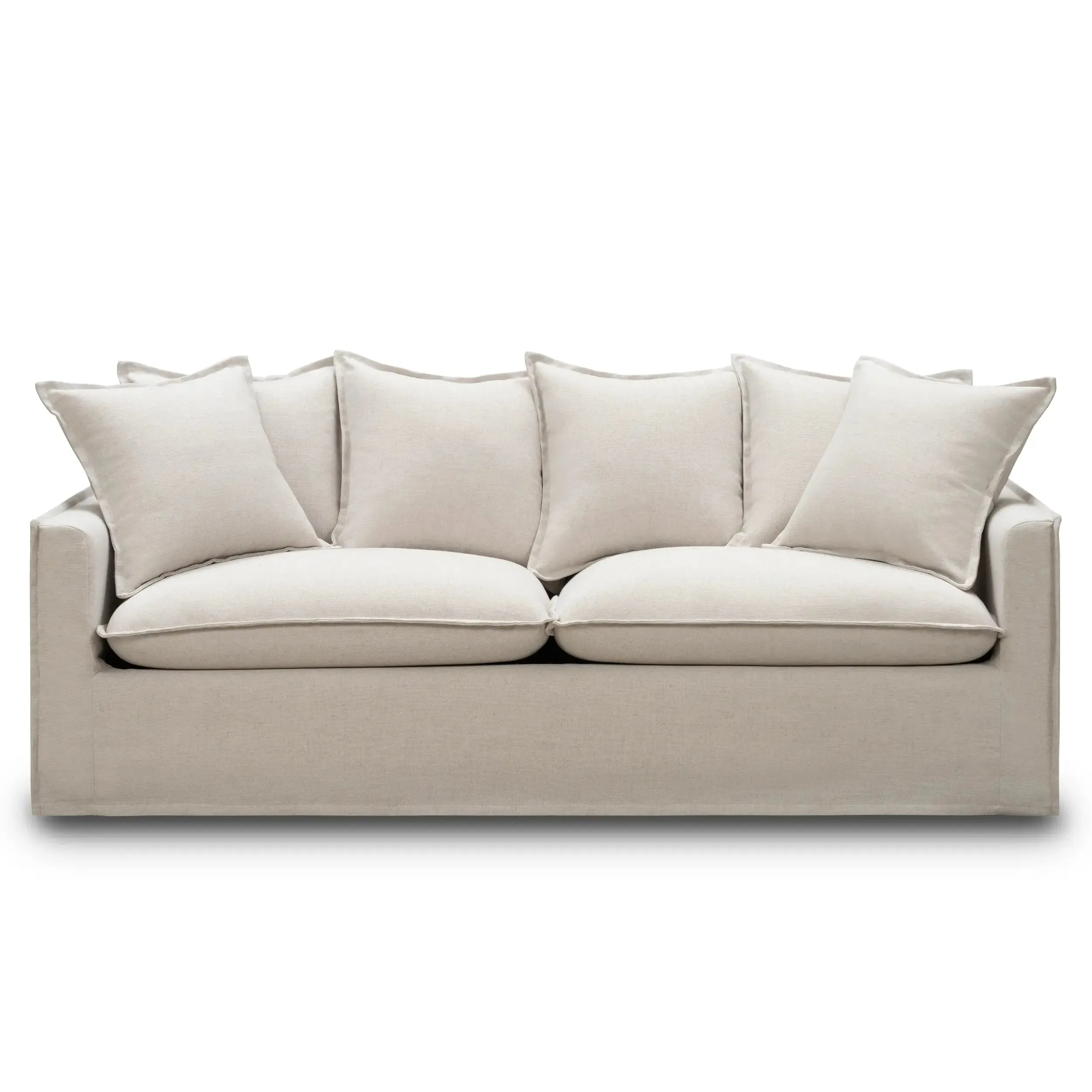 Juno Slipcover 3 Seater Sofa Bed - Luna Oatmeal