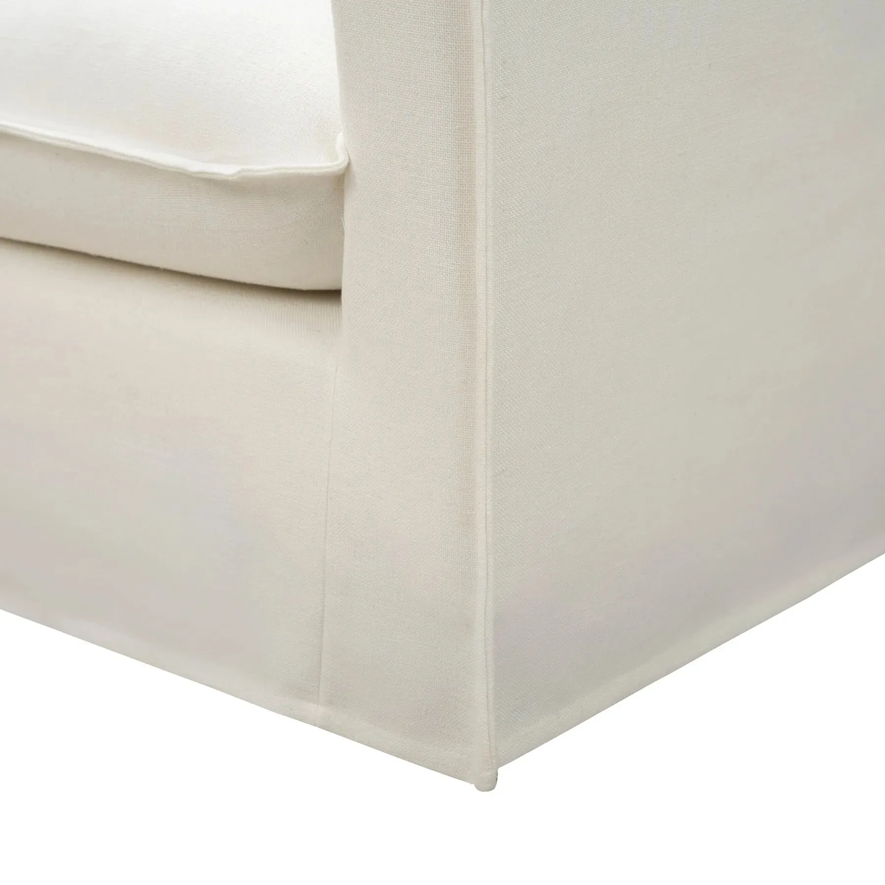 Juno Slipcover 4 Seater LHF Chaise Sofa - Luna Ivory