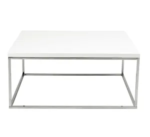 Kings Road Sq. Coffee Table WHITE/CHROME