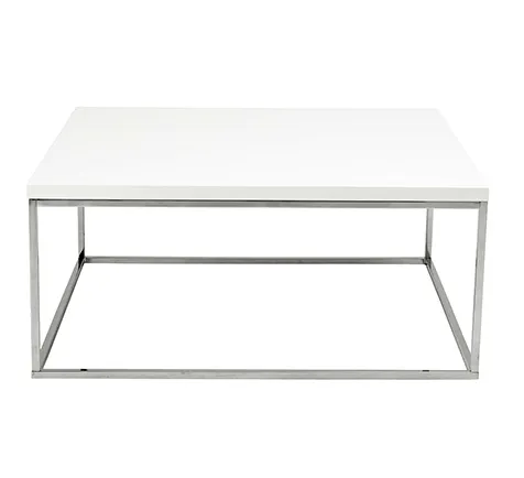 Kings Road Sq. Coffee Table WHITE/CHROME