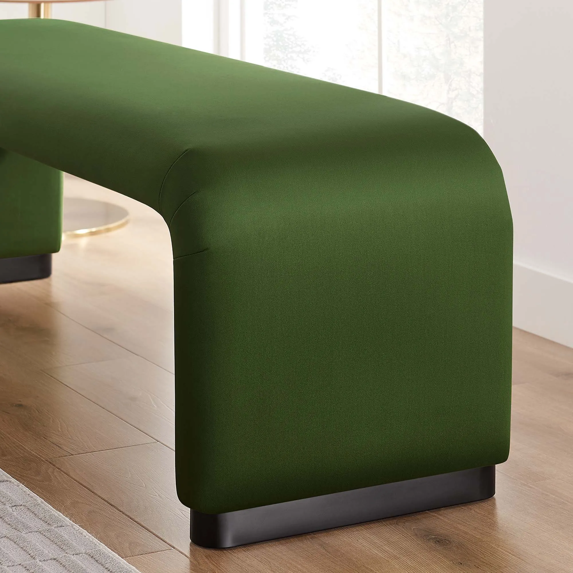Koda Performance Velvet Waterfall Long Bench by Modway