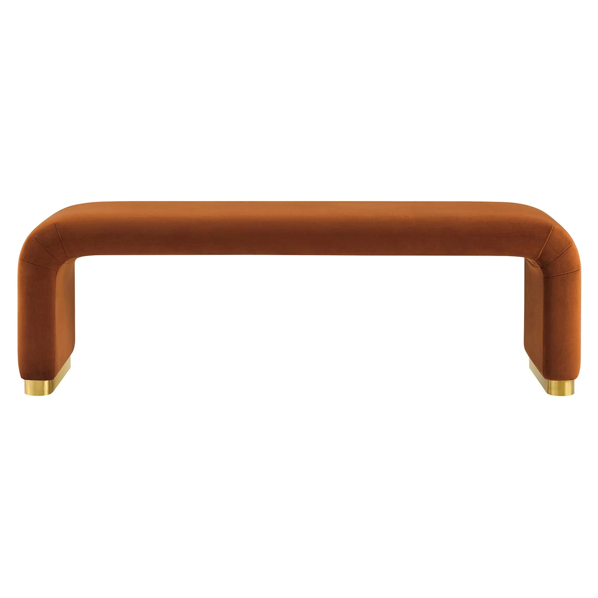 Koda Performance Velvet Waterfall Long Bench by Modway