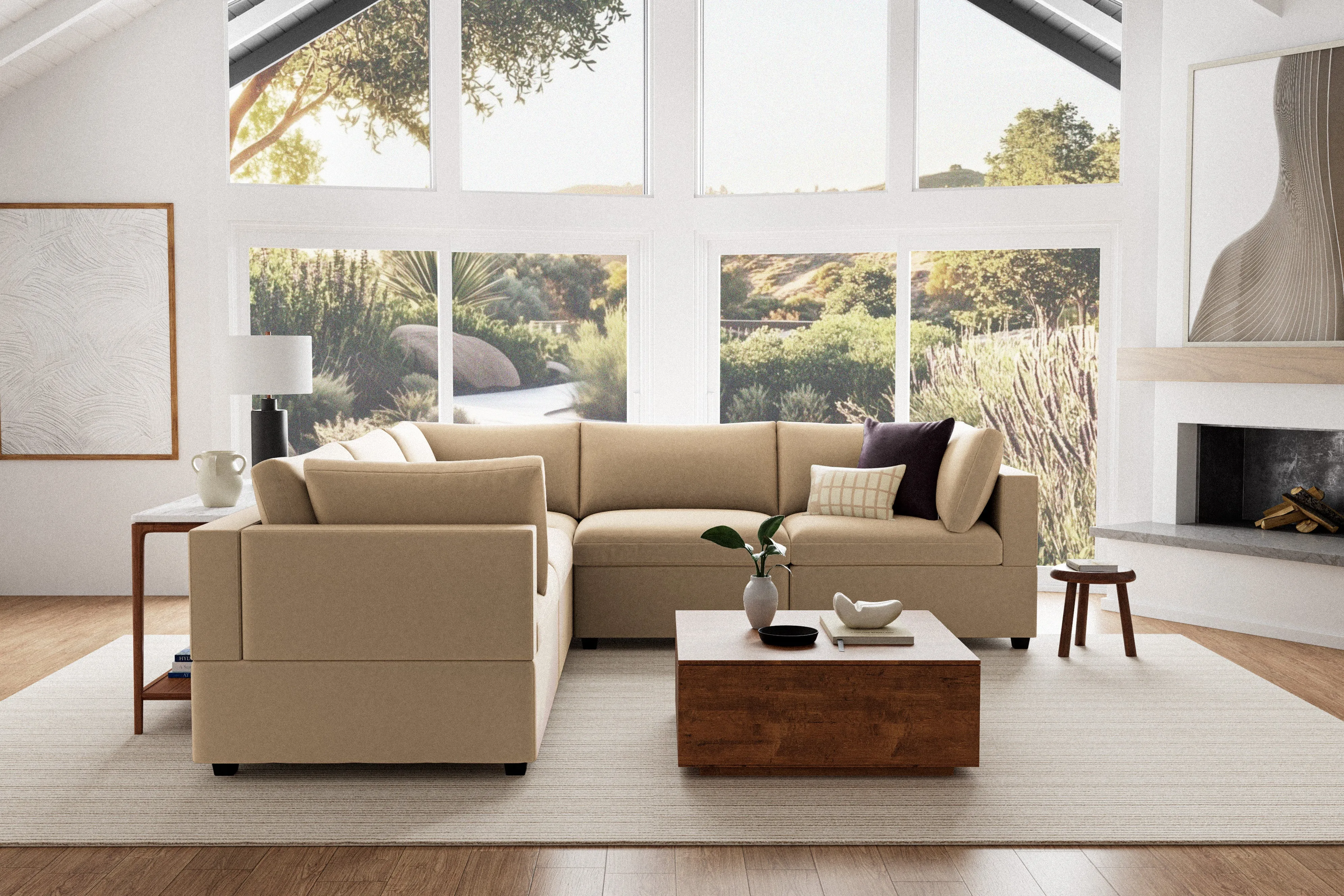 Kova Box Cushion Corner Sectional