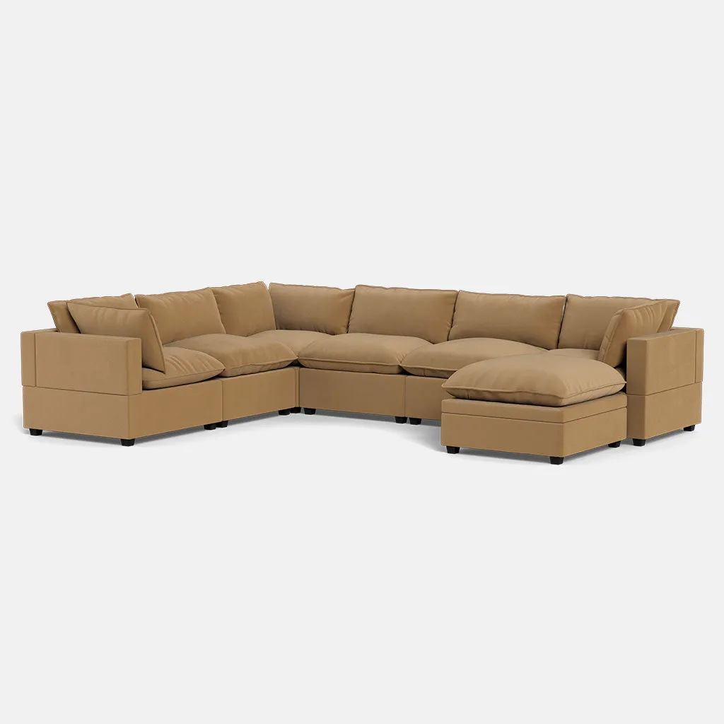 Kova Box Cushion Grand Corner   Ottoman