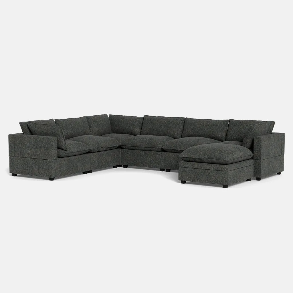 Kova Box Cushion Grand Corner   Ottoman