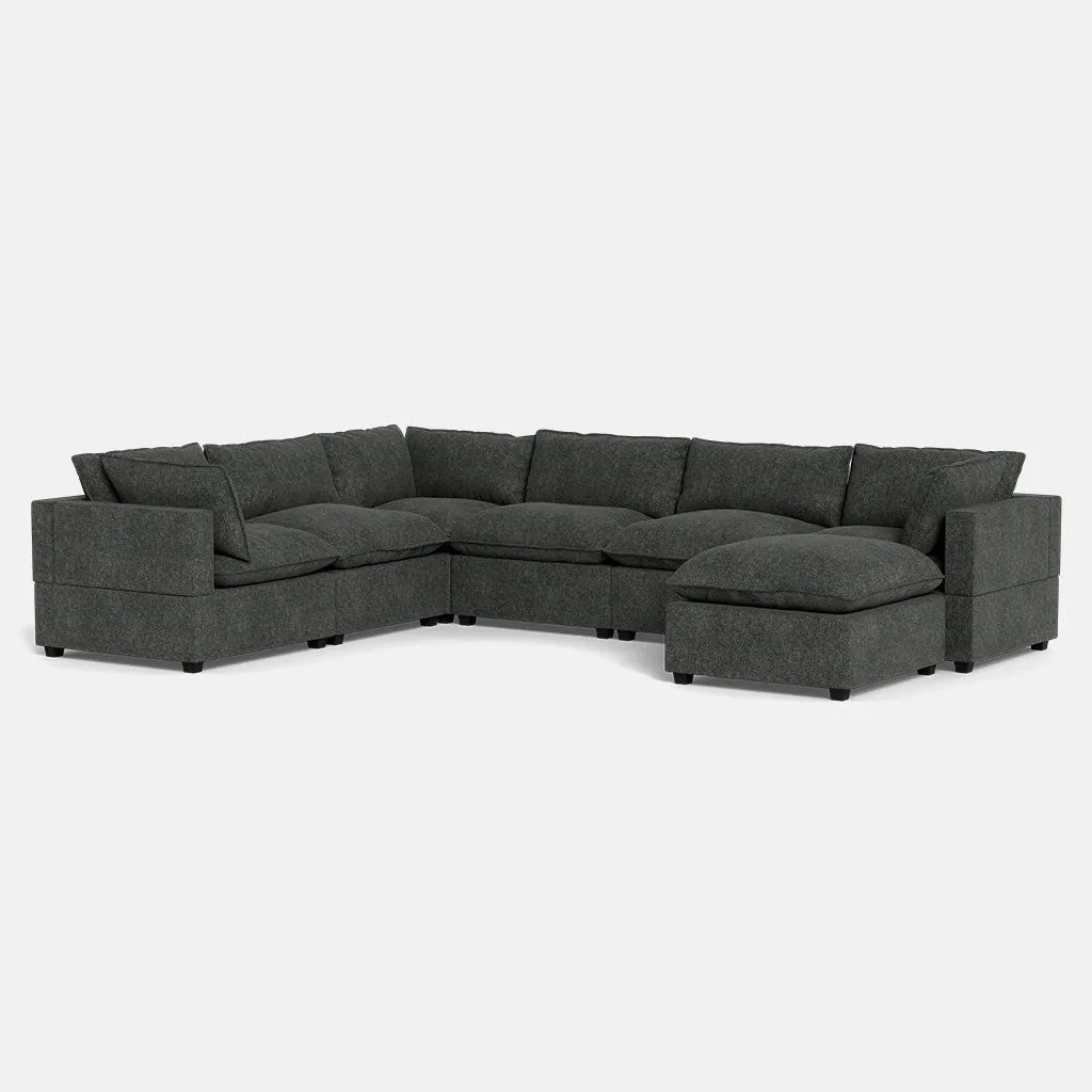 Kova Box Cushion Grand Corner   Ottoman