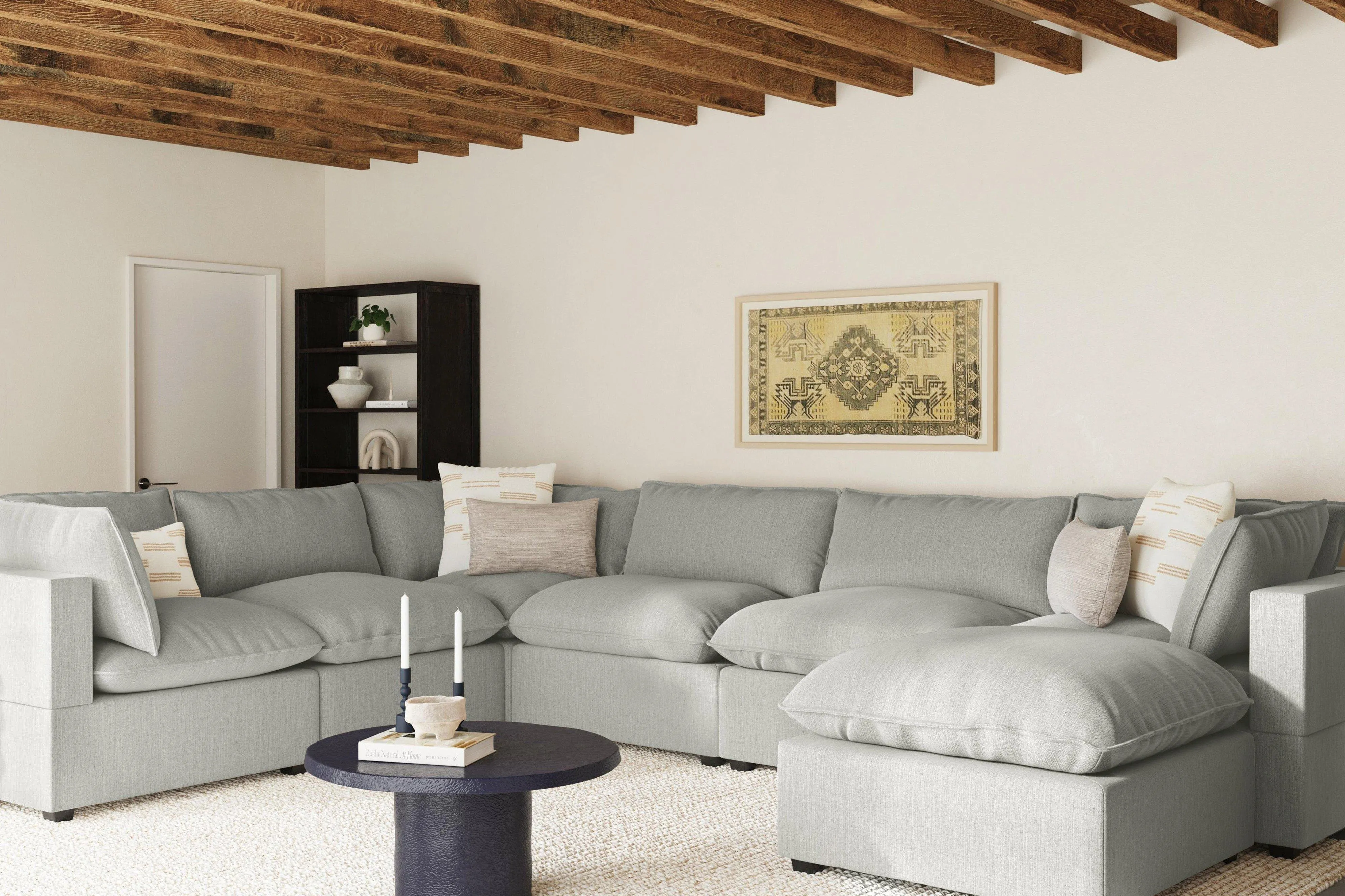 Kova Box Cushion Grand Corner   Ottoman