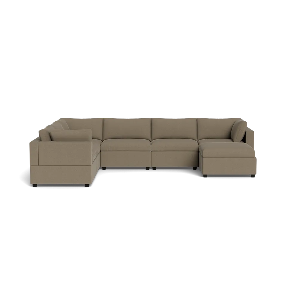 Kova Box Cushion Grand Corner   Ottoman