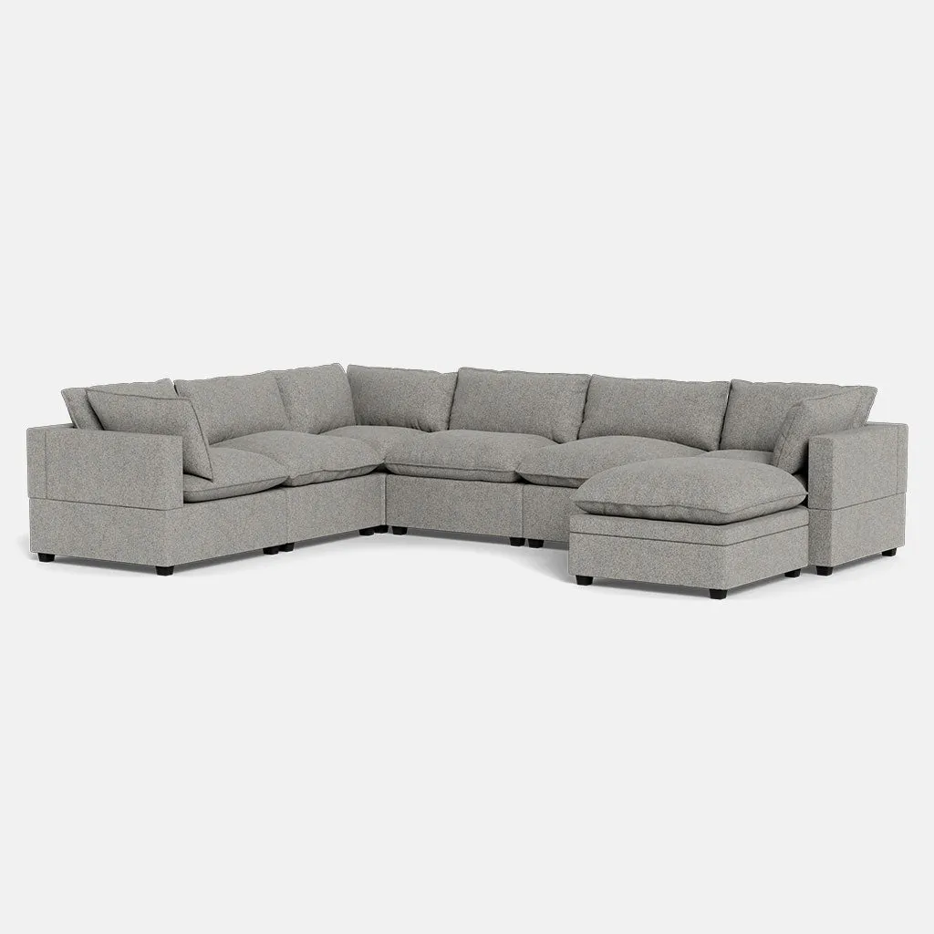 Kova Box Cushion Grand Corner   Ottoman