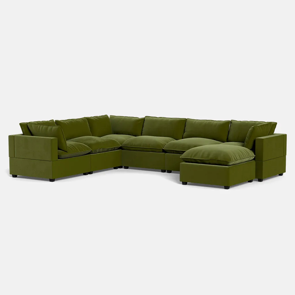 Kova Box Cushion Grand Corner   Ottoman