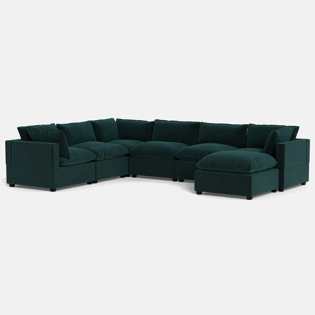 Kova Box Cushion Grand Corner   Ottoman