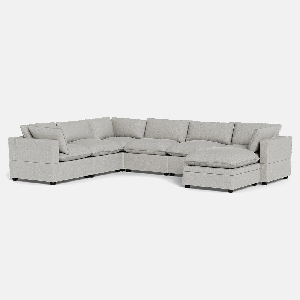 Kova Box Cushion Grand Corner   Ottoman