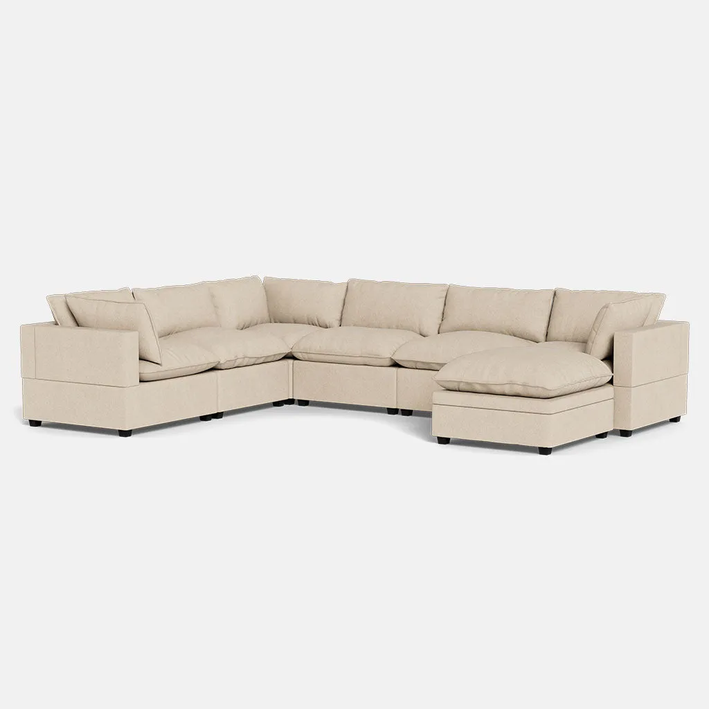 Kova Box Cushion Grand Corner   Ottoman