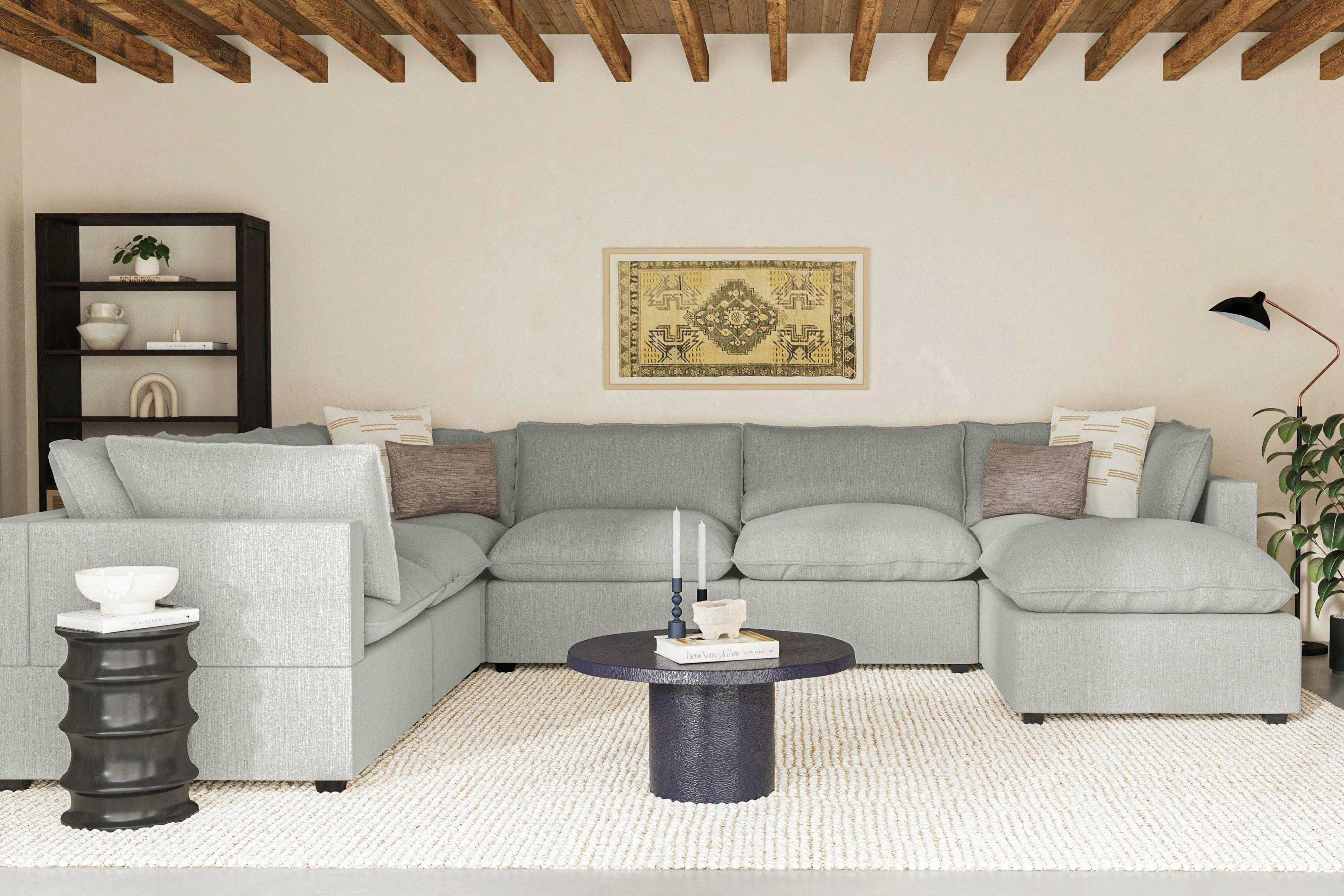 Kova Box Cushion Grand Corner   Ottoman