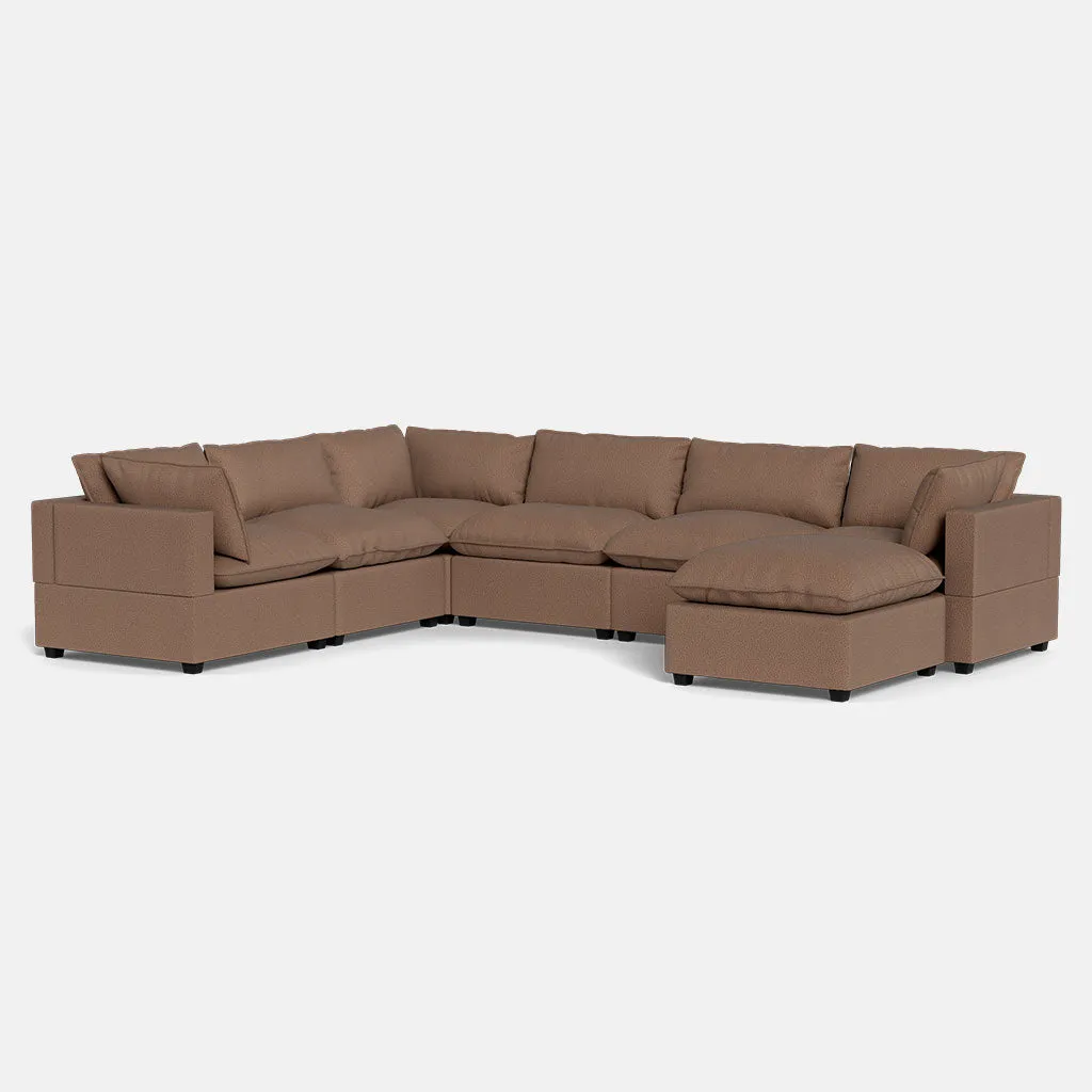 Kova Box Cushion Grand Corner   Ottoman
