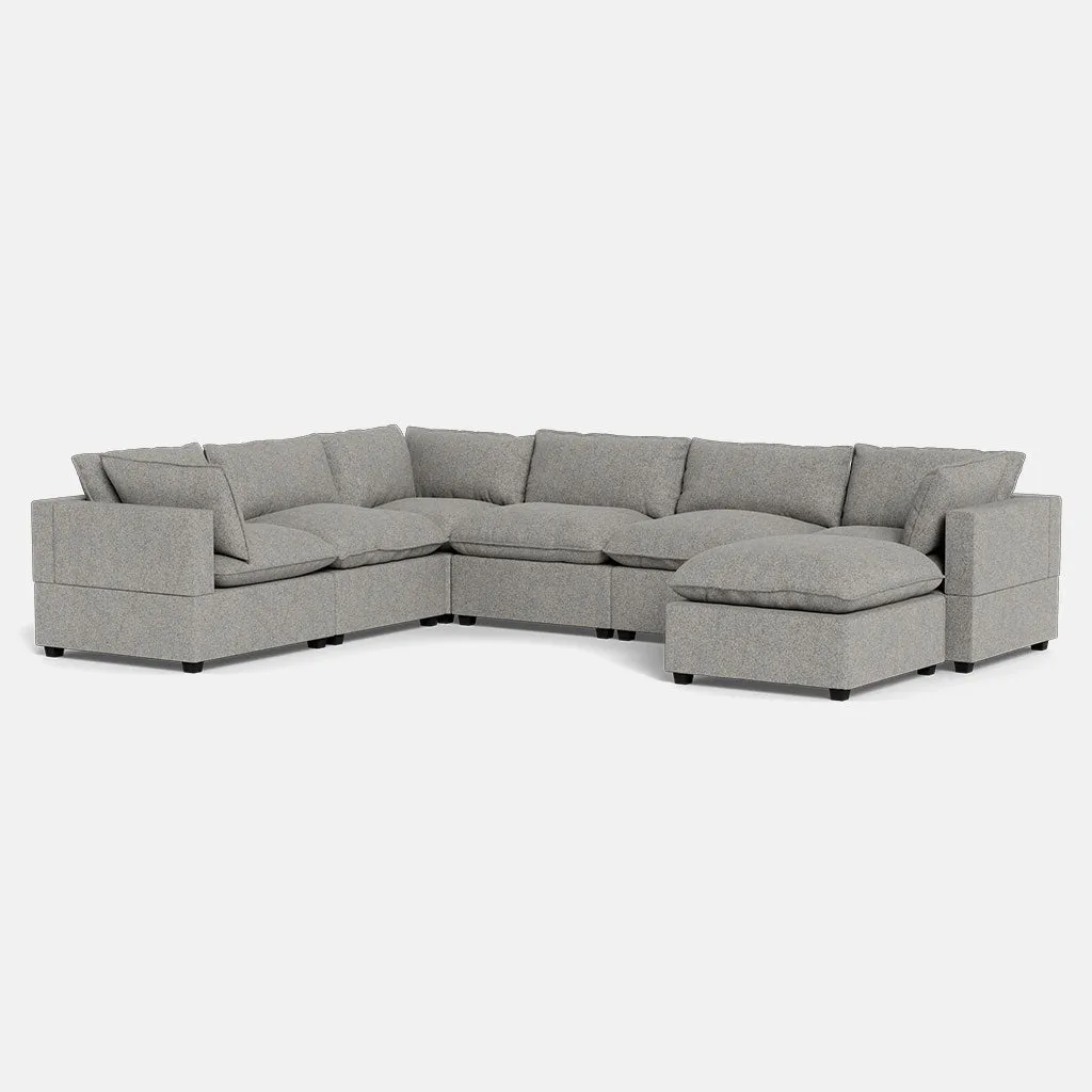 Kova Box Cushion Grand Corner   Ottoman