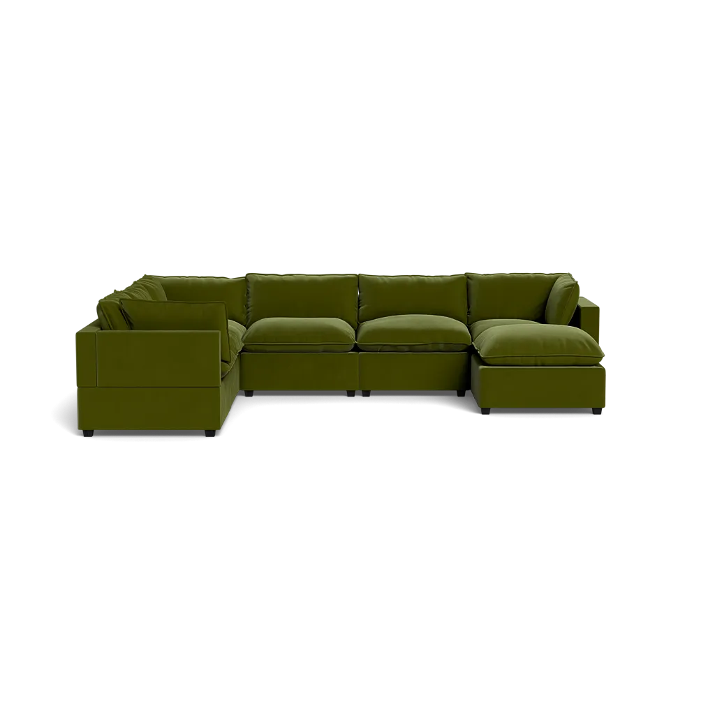 Kova Box Cushion Grand Corner   Ottoman