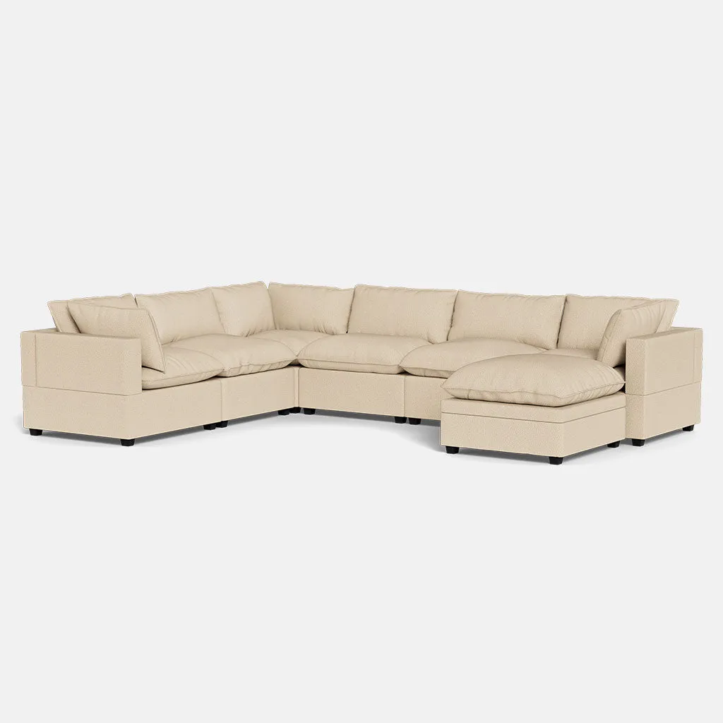 Kova Box Cushion Grand Corner   Ottoman