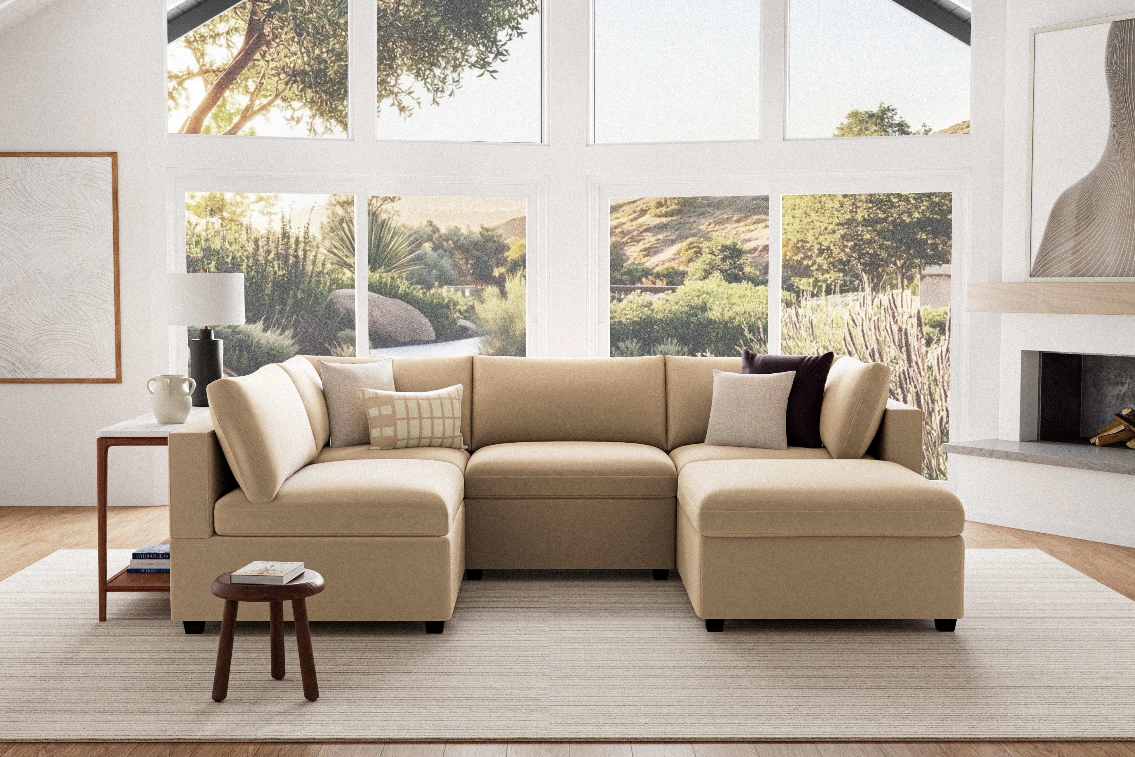 Kova Box Cushion L-Shape   Ottoman