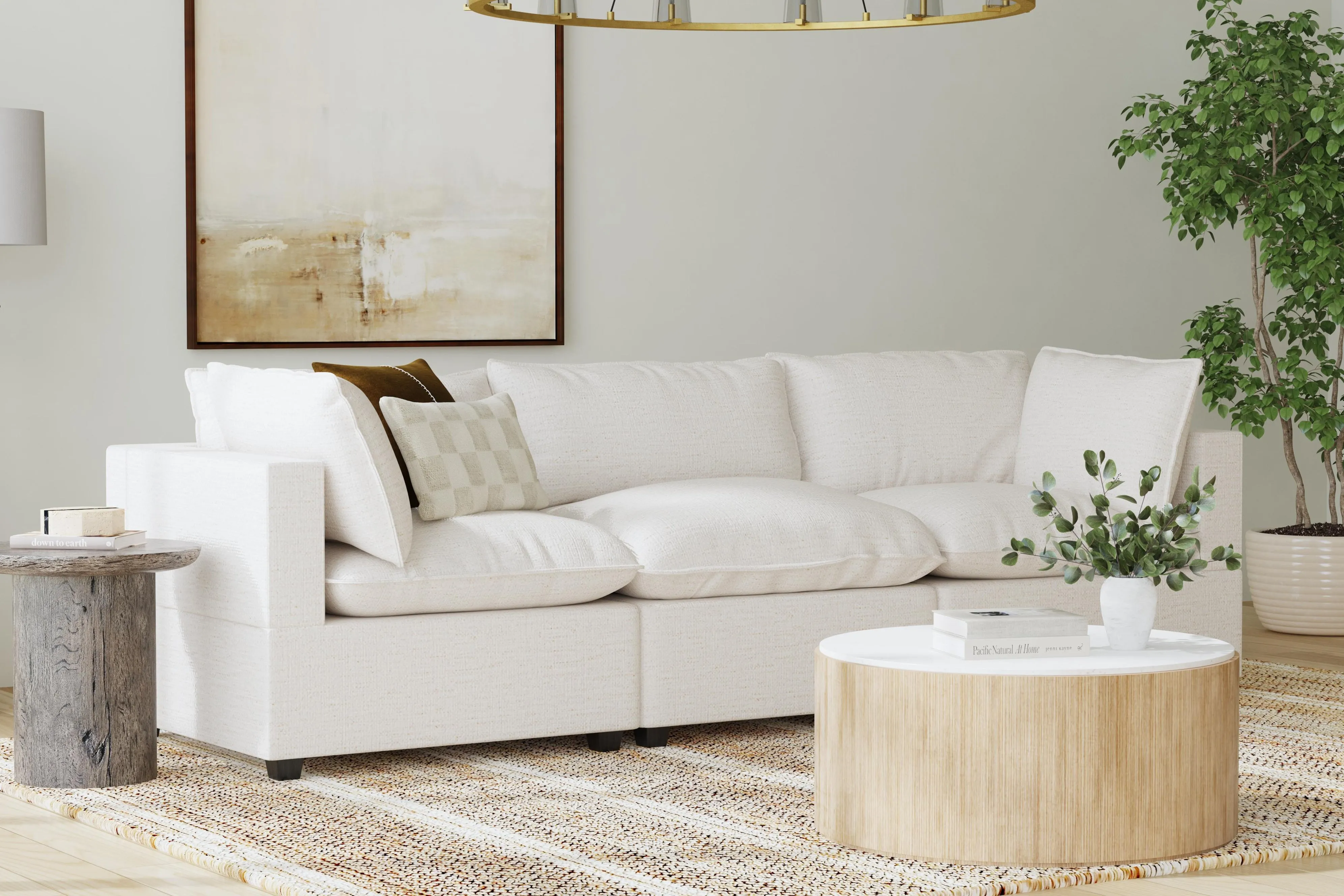 Kova Box Cushion Sofa 122"