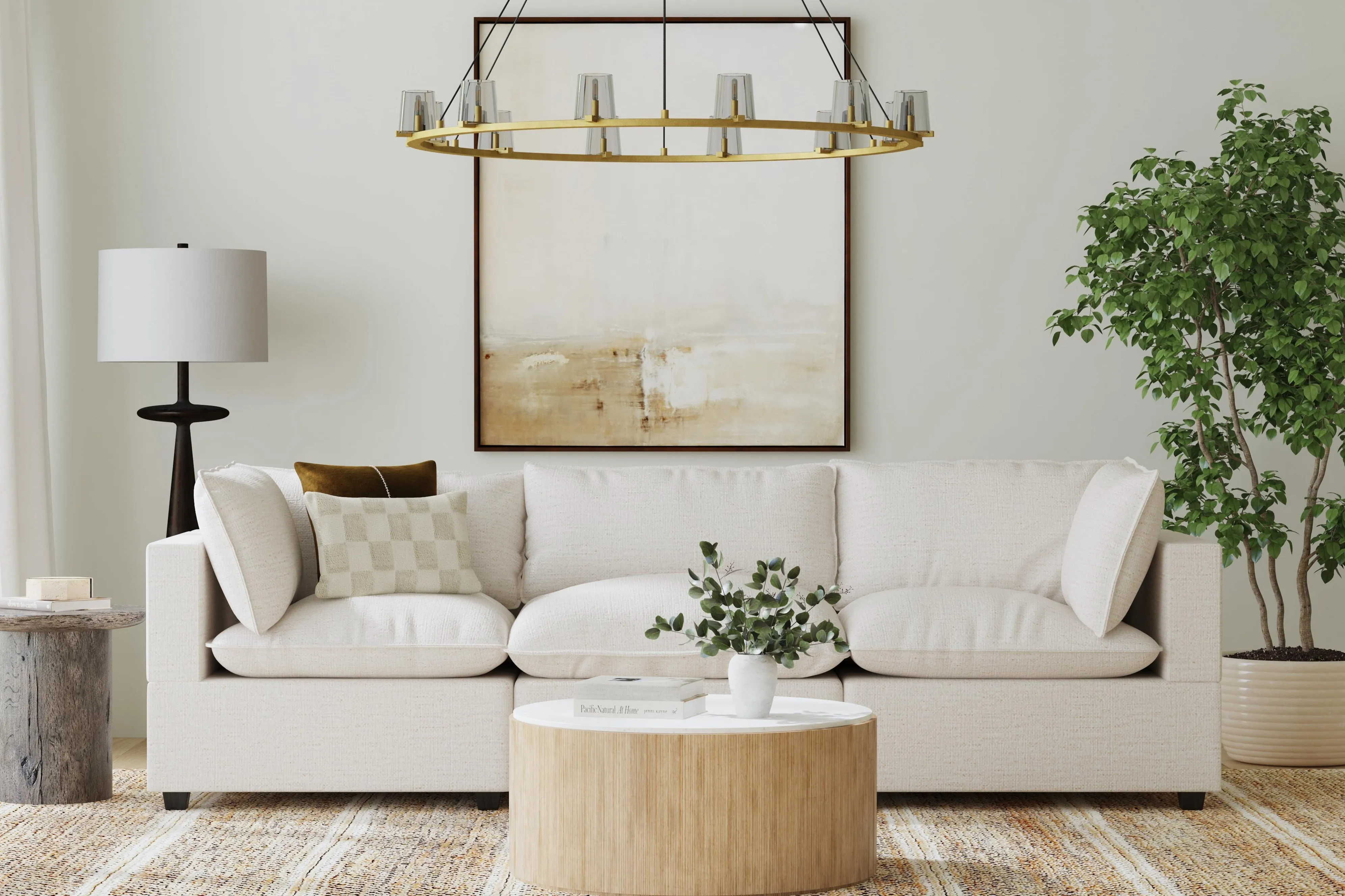 Kova Box Cushion Sofa 122"