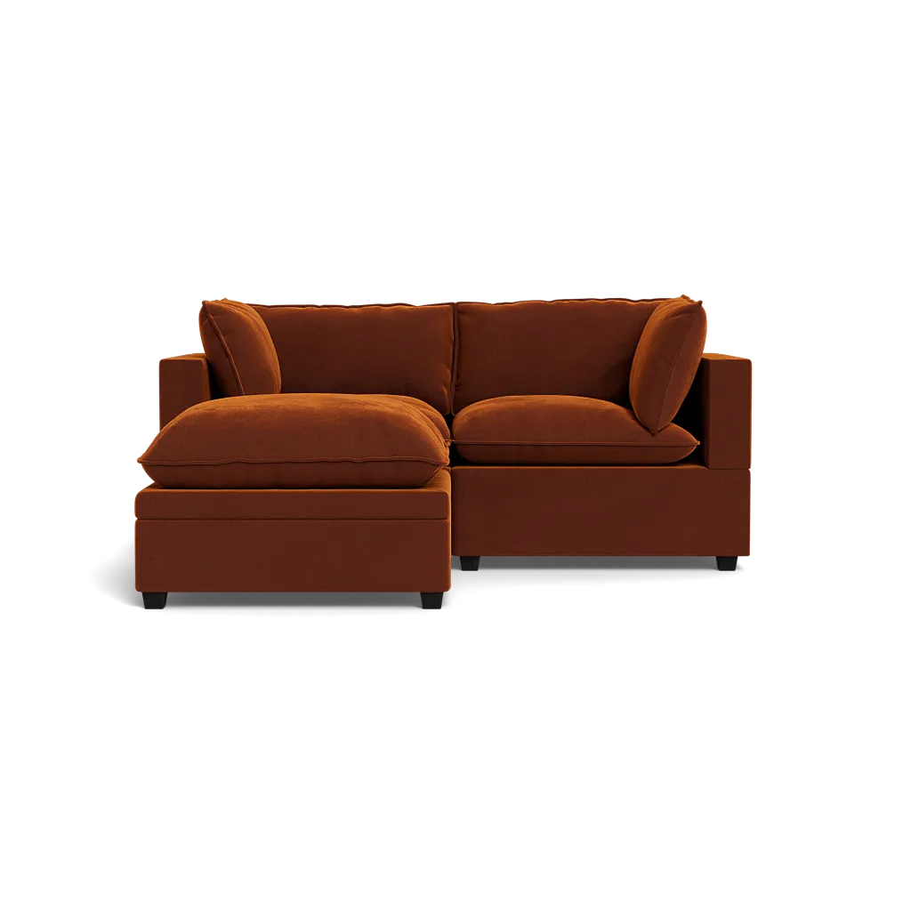 Kova Pillow Cushion Sofa 86"   Ottoman