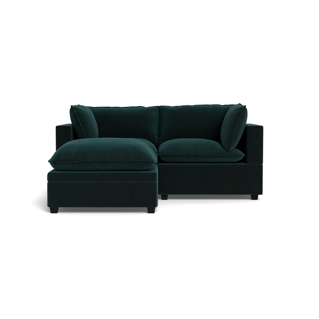 Kova Pillow Cushion Sofa 86"   Ottoman