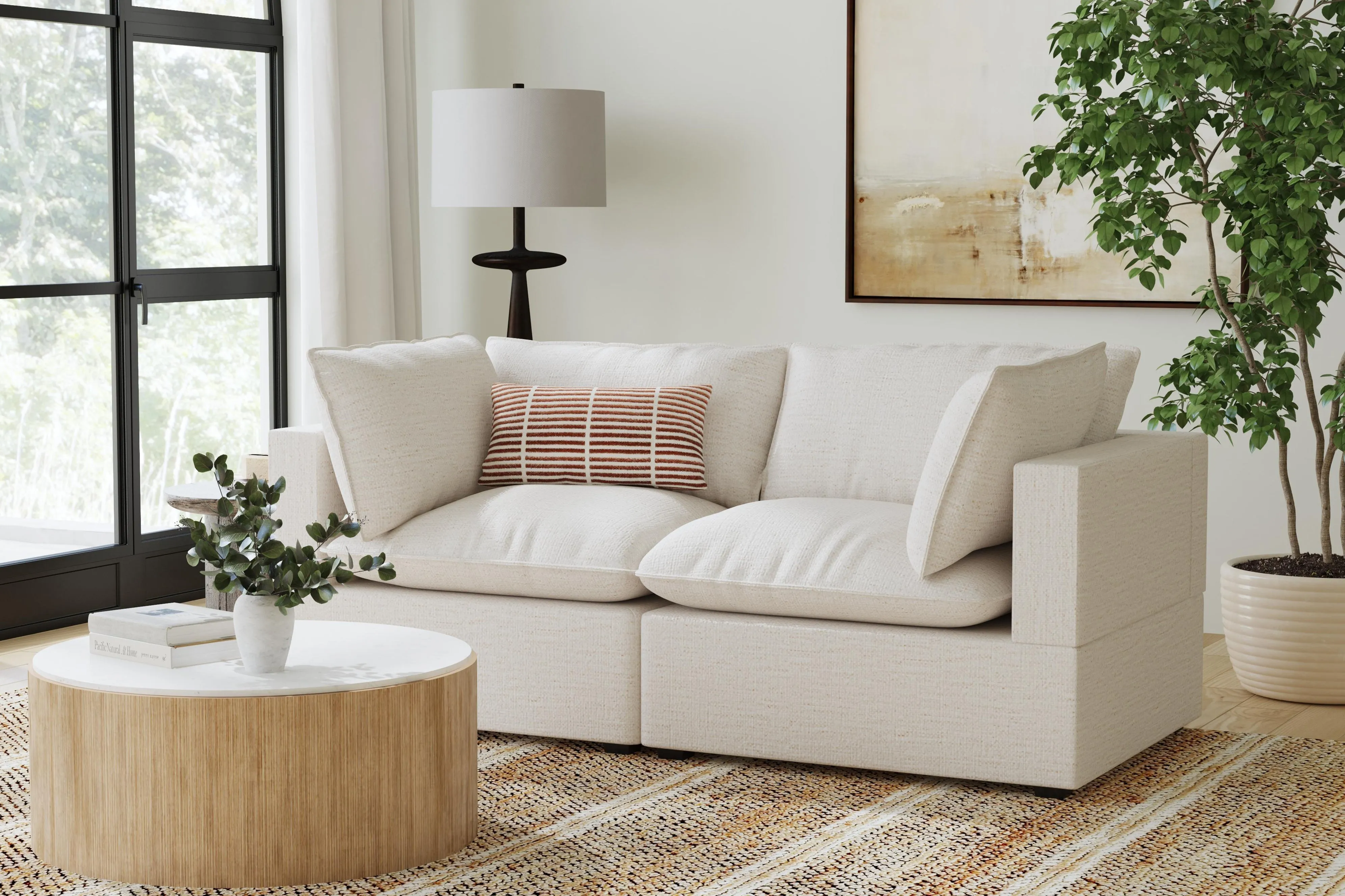 Kova Pillow Cushion Sofa 86"