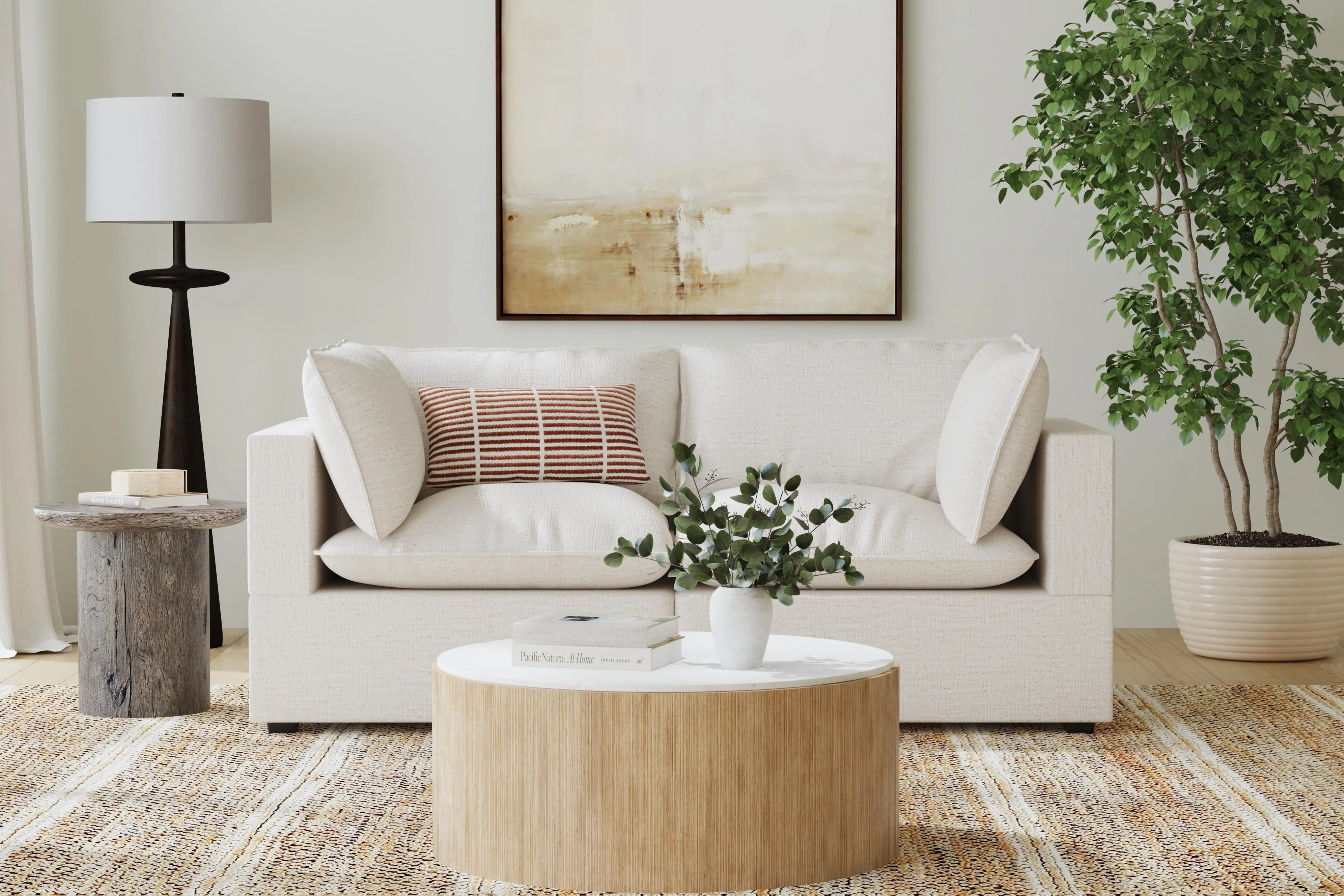 Kova Pillow Cushion Sofa 86"