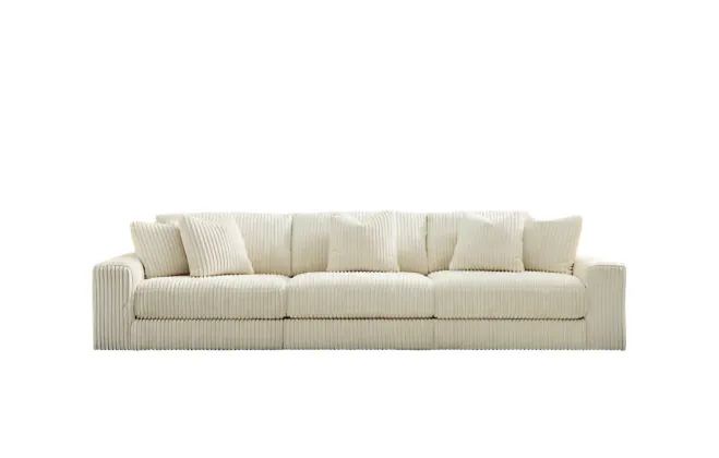 Lindyn Ivory 3 Piece Sectional Sofa