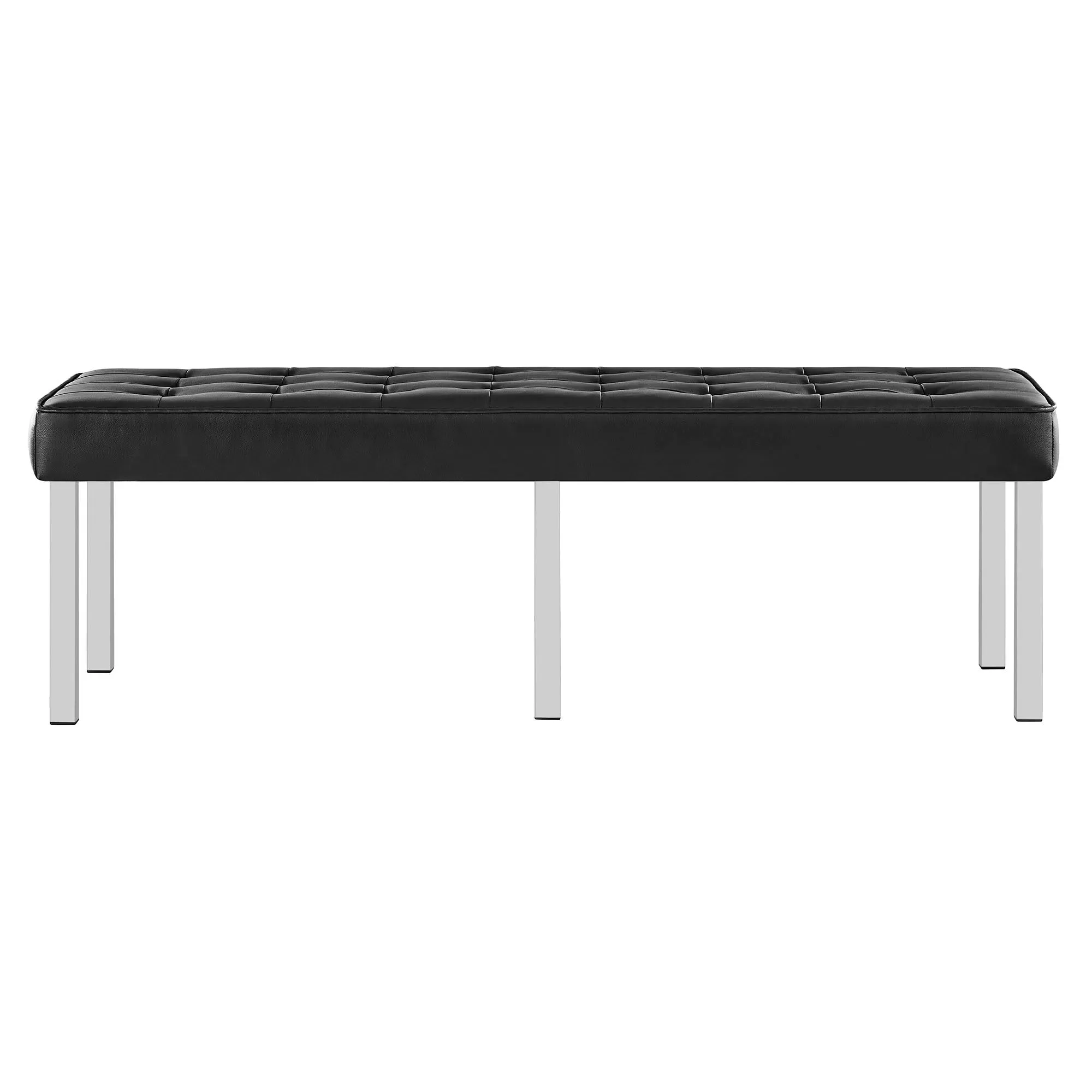 Loft Tufted Vegan Leather Bench by Modway