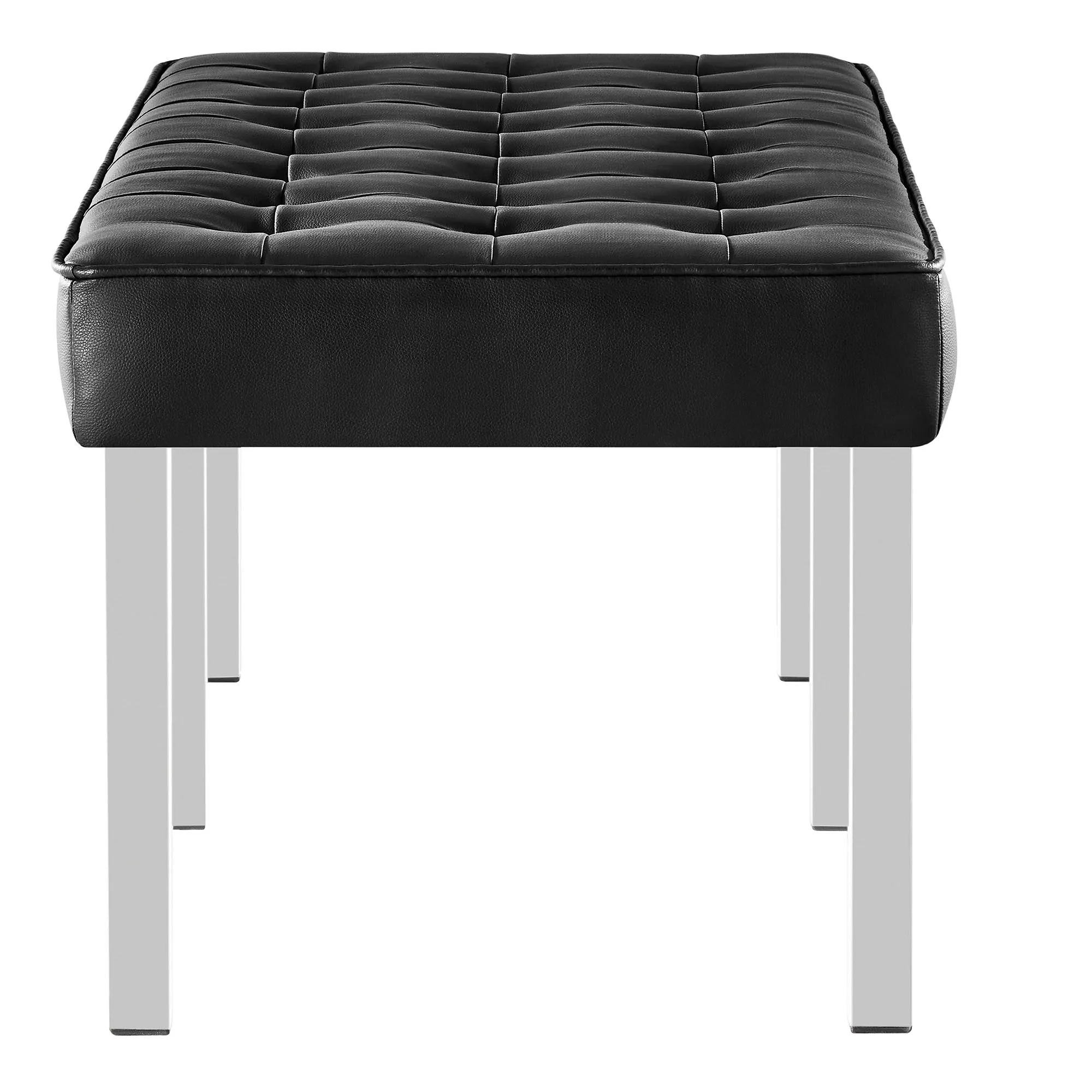 Loft Tufted Vegan Leather Bench by Modway