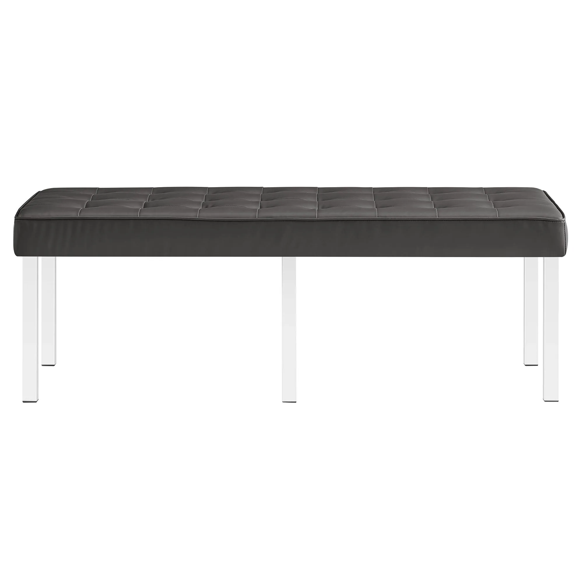 Loft Tufted Vegan Leather Bench by Modway