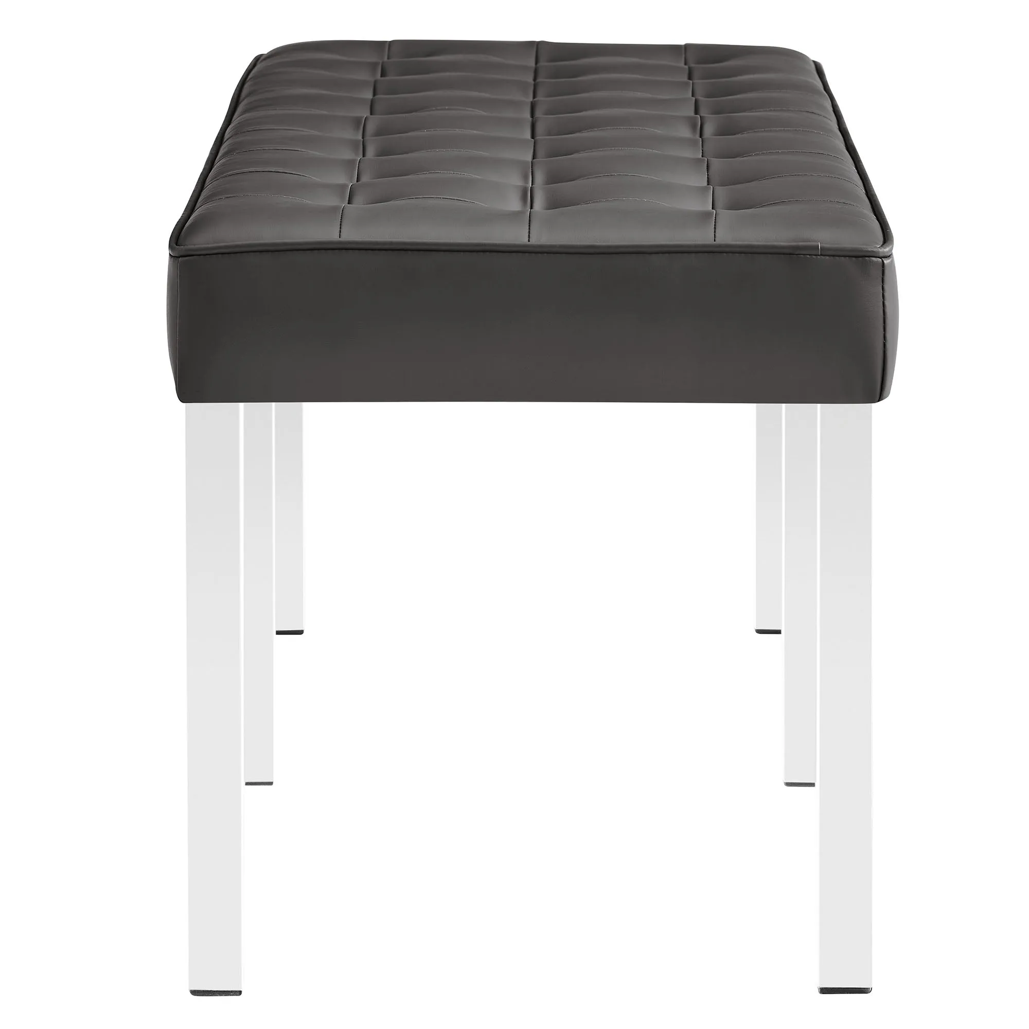 Loft Tufted Vegan Leather Bench by Modway