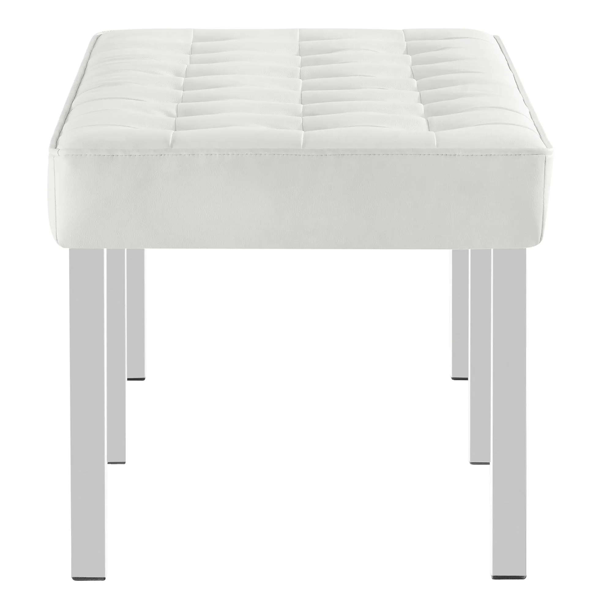 Loft Tufted Vegan Leather Bench by Modway