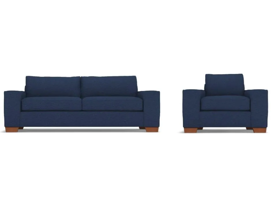 Melrose Sofa   Chair in BLUE JEAN - CLEARANCE