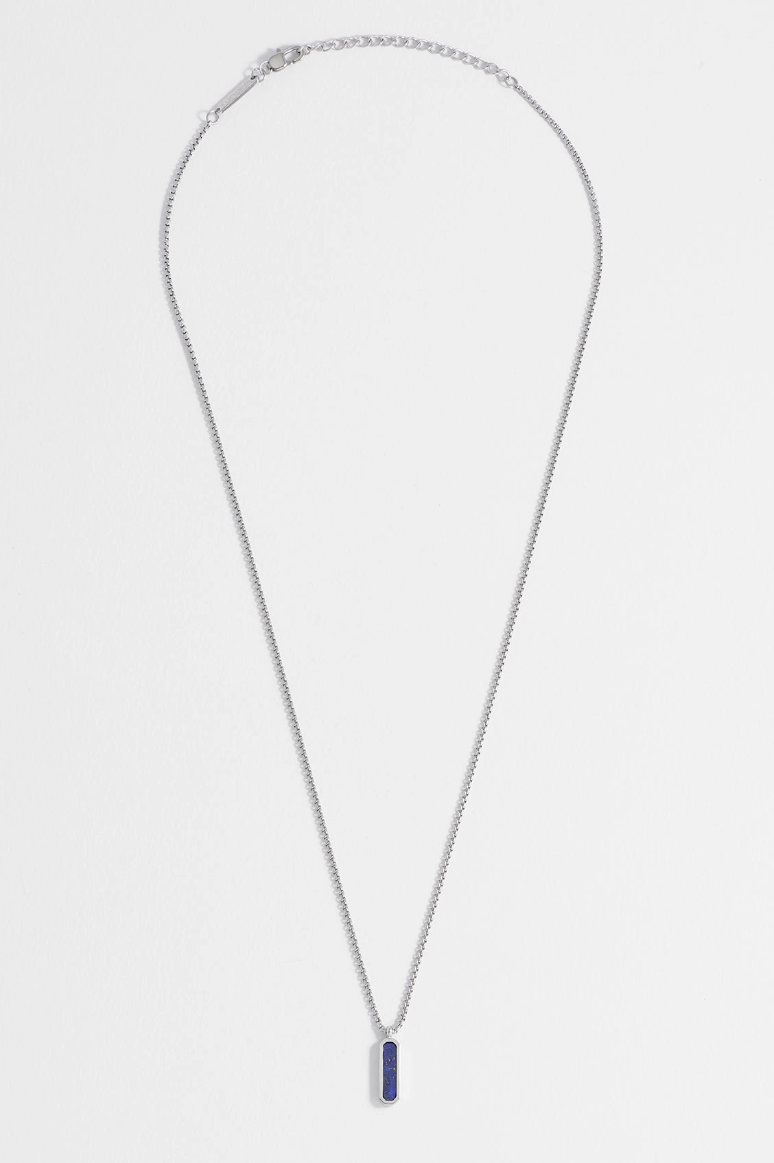 Men's Gemstone Tag Pendant Necklace