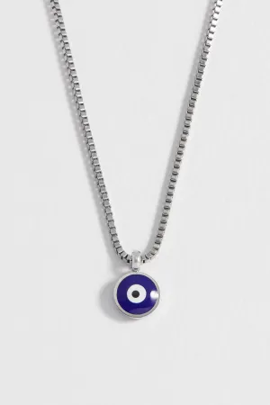 Men's Enamel Evil Eye Necklace