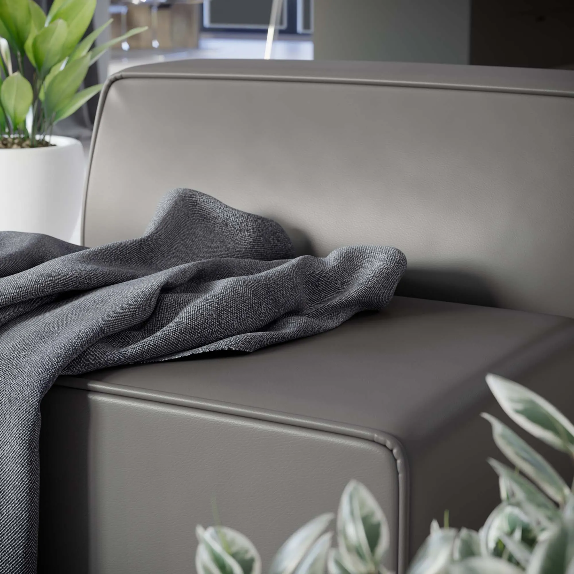 Mingle Vegan Leather Armless Chair by Modway