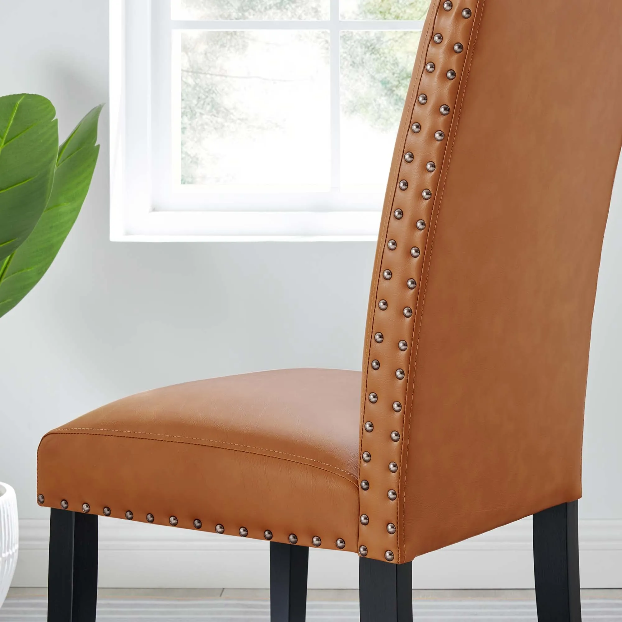 Parcel Dining Faux Leather Side Chair by Modway