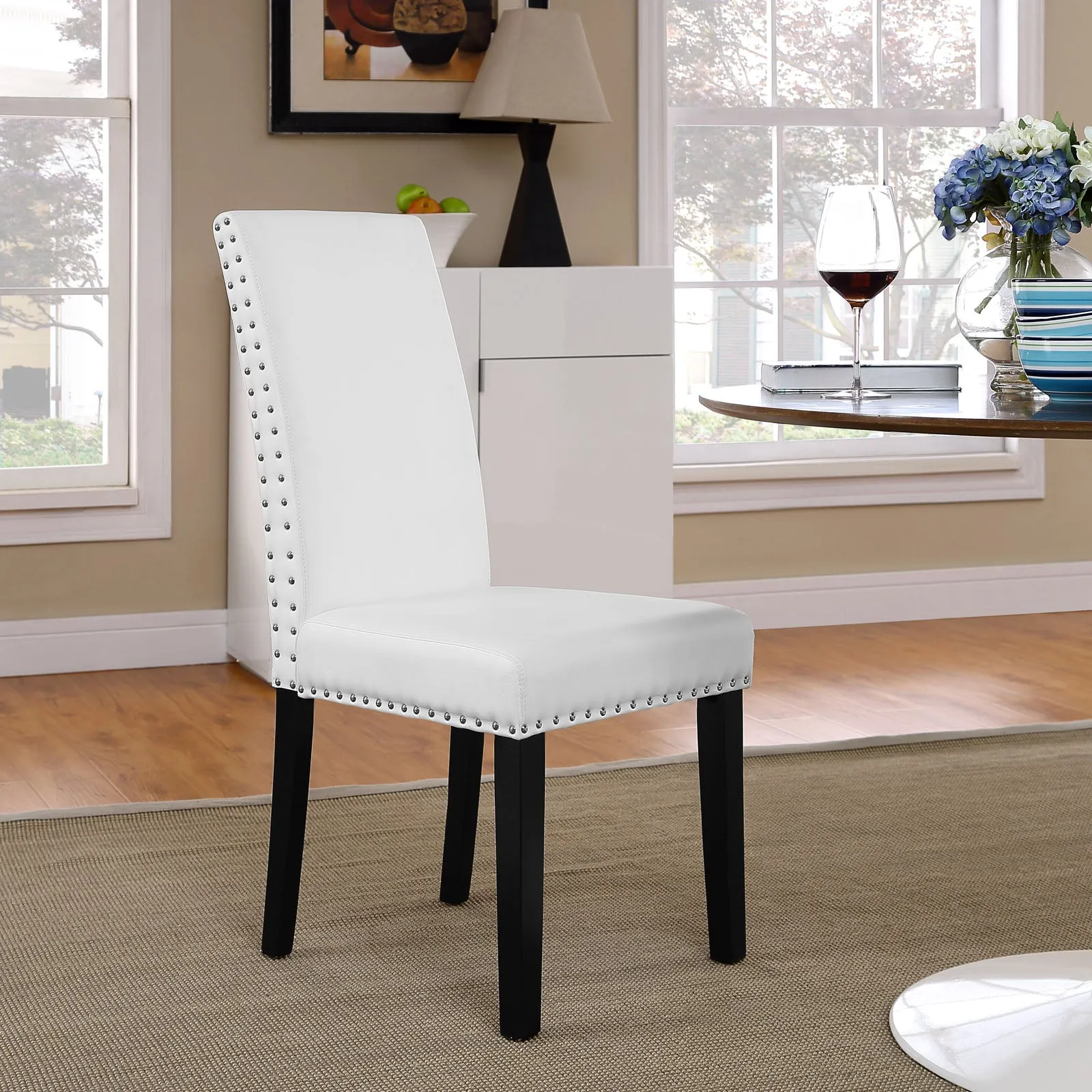 Parcel Dining Faux Leather Side Chair by Modway